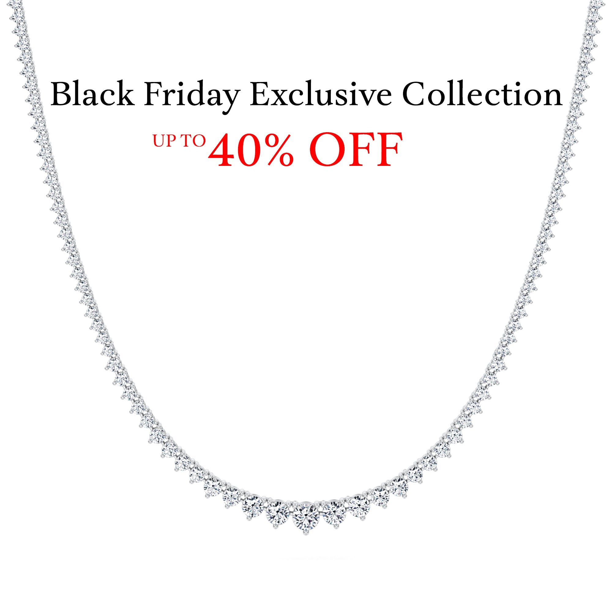 Lab Grown Diamond Tennis Necklaces on Sale This Black Friday