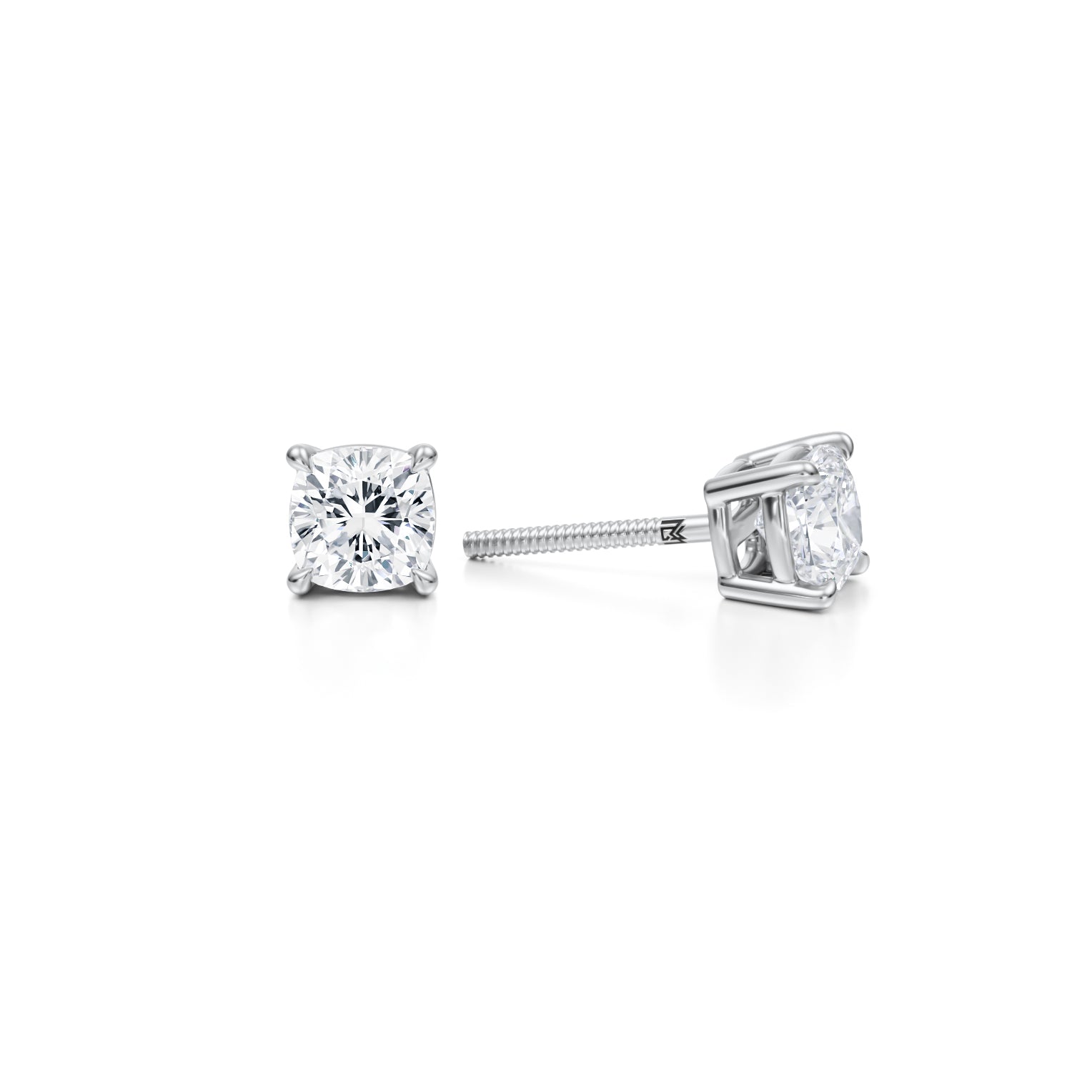 1.25 Carat Cushion Lab Grown Diamond Stud Earrings - Michael Gabriels