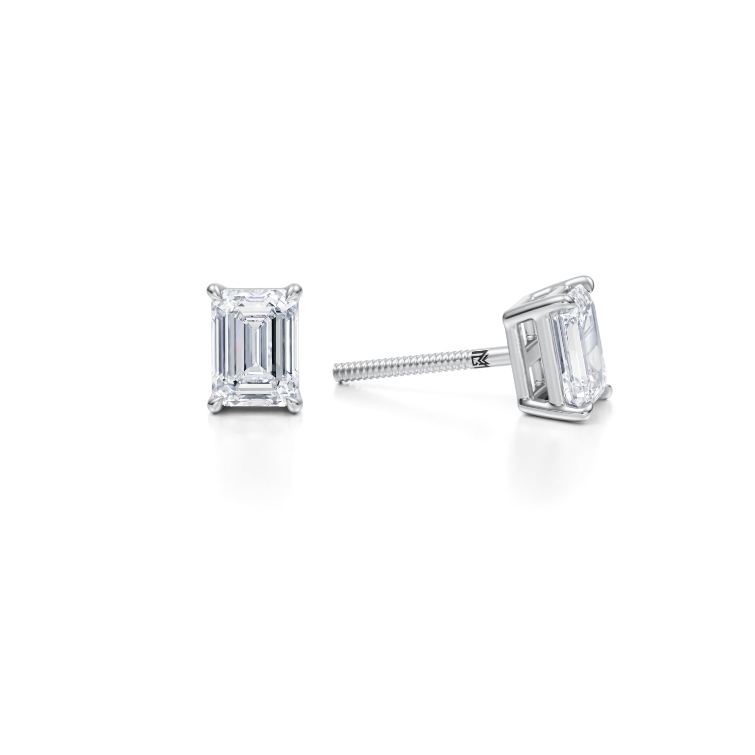 1.25 Carat Emerald Lab Grown Diamond Stud Earrings - Michael Gabriels