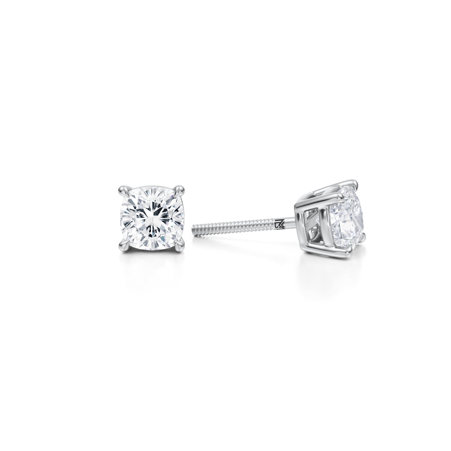 1.5 Carat Cushion Lab Grown Diamond Stud Earrings - Michael Gabriels