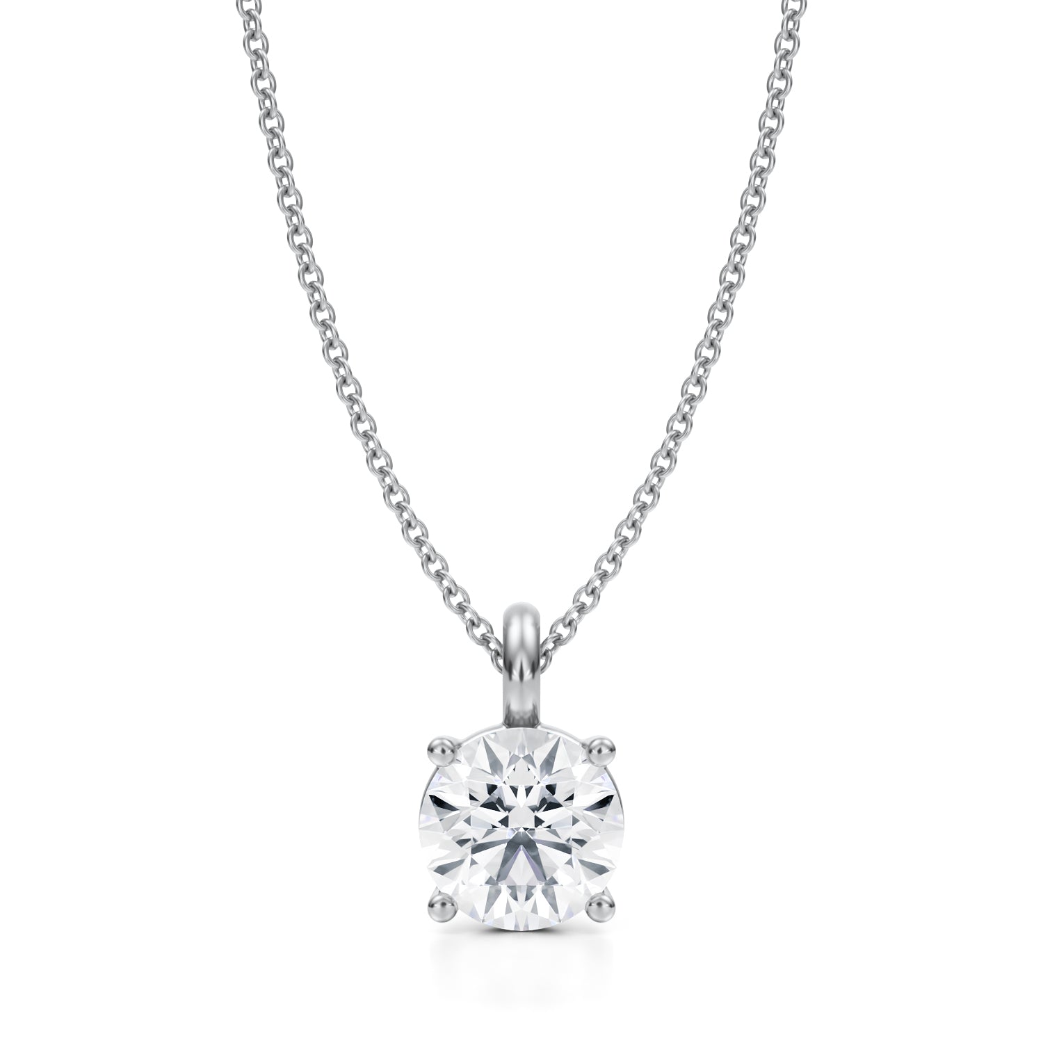 Carat Round Lab Grown Diamond Pendant Michael Gabriels