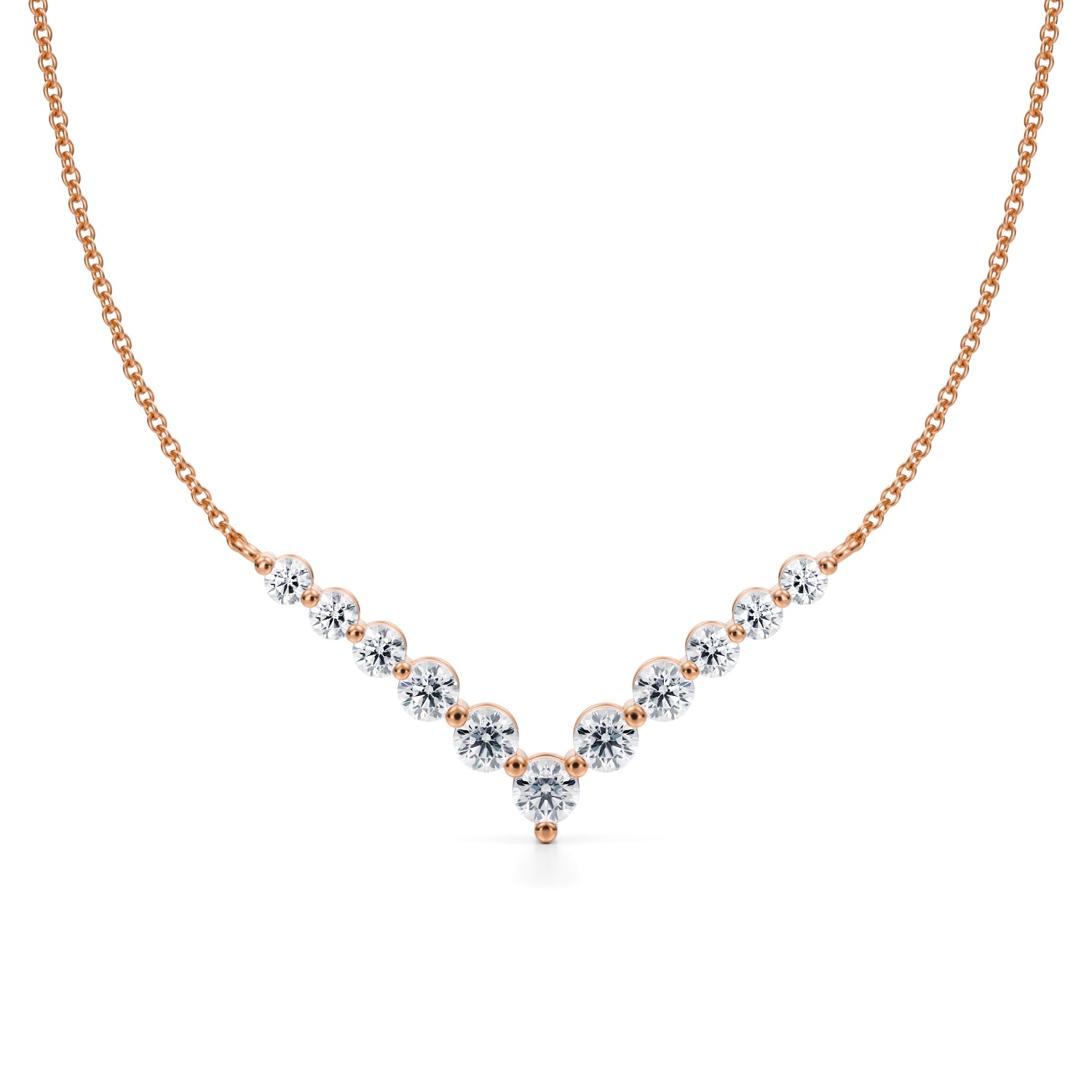 1 Carat Chevron Lab Grown Diamond Necklace - Michael Gabriels