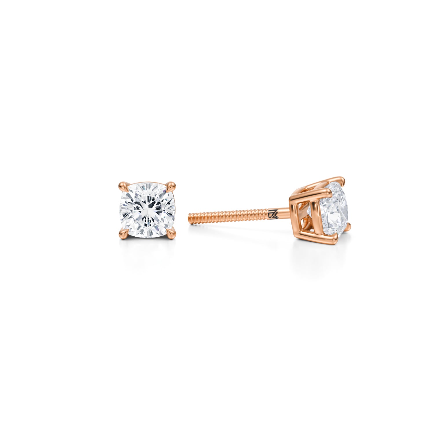 1 Carat Cushion Lab Grown Diamond Stud Earrings - Michael Gabriels