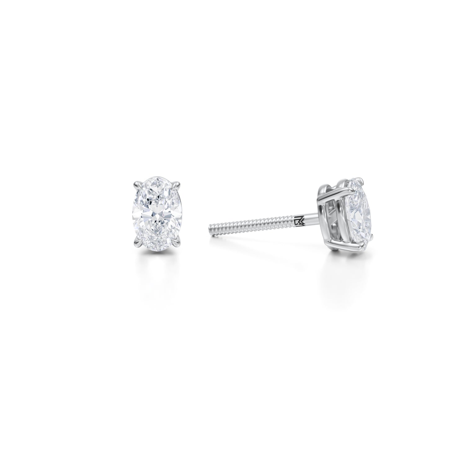 1 Carat Oval Lab Grown Diamond Stud Earrings - Michael Gabriels