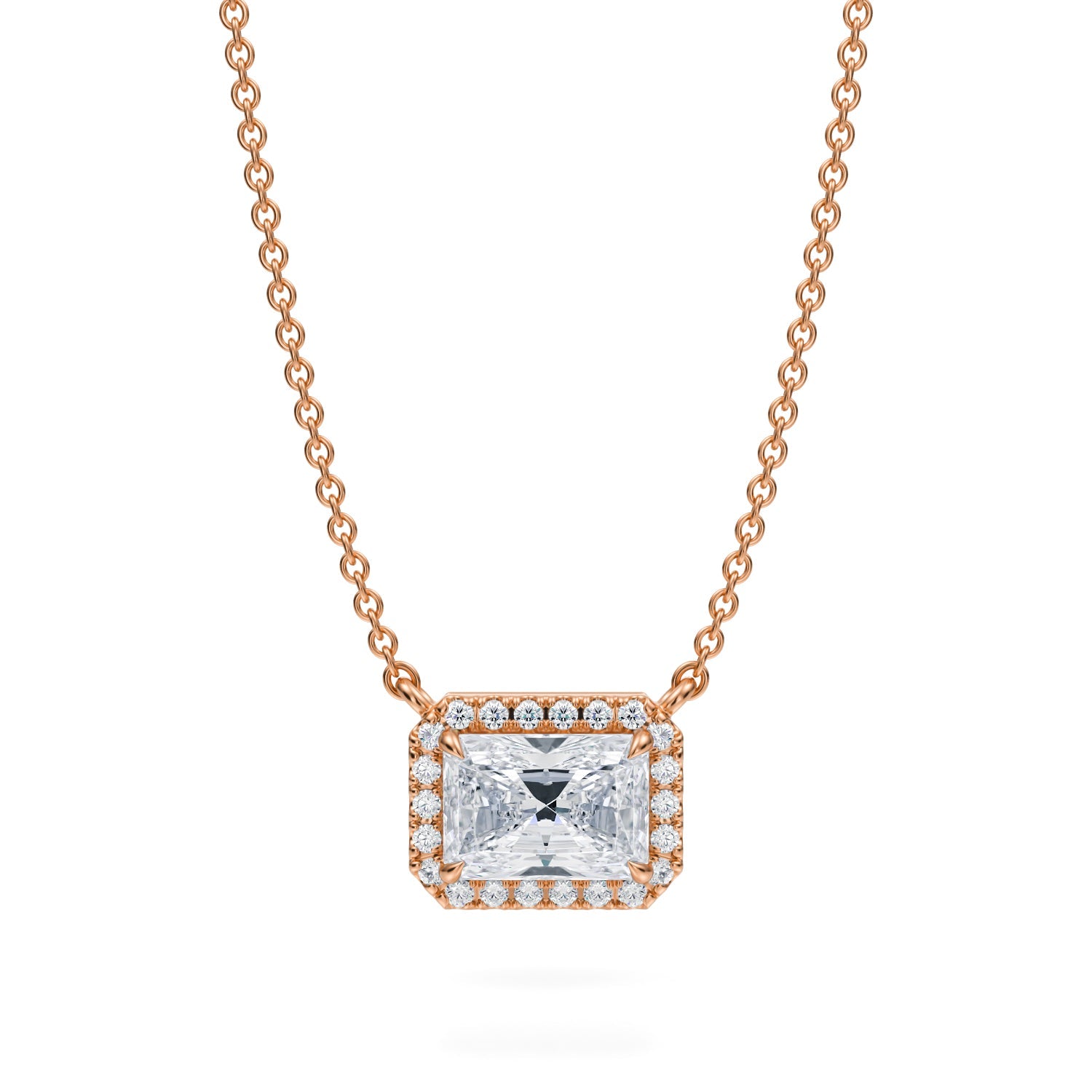 1 Carat Radiant Classic Halo Pendant - Michael Gabriels