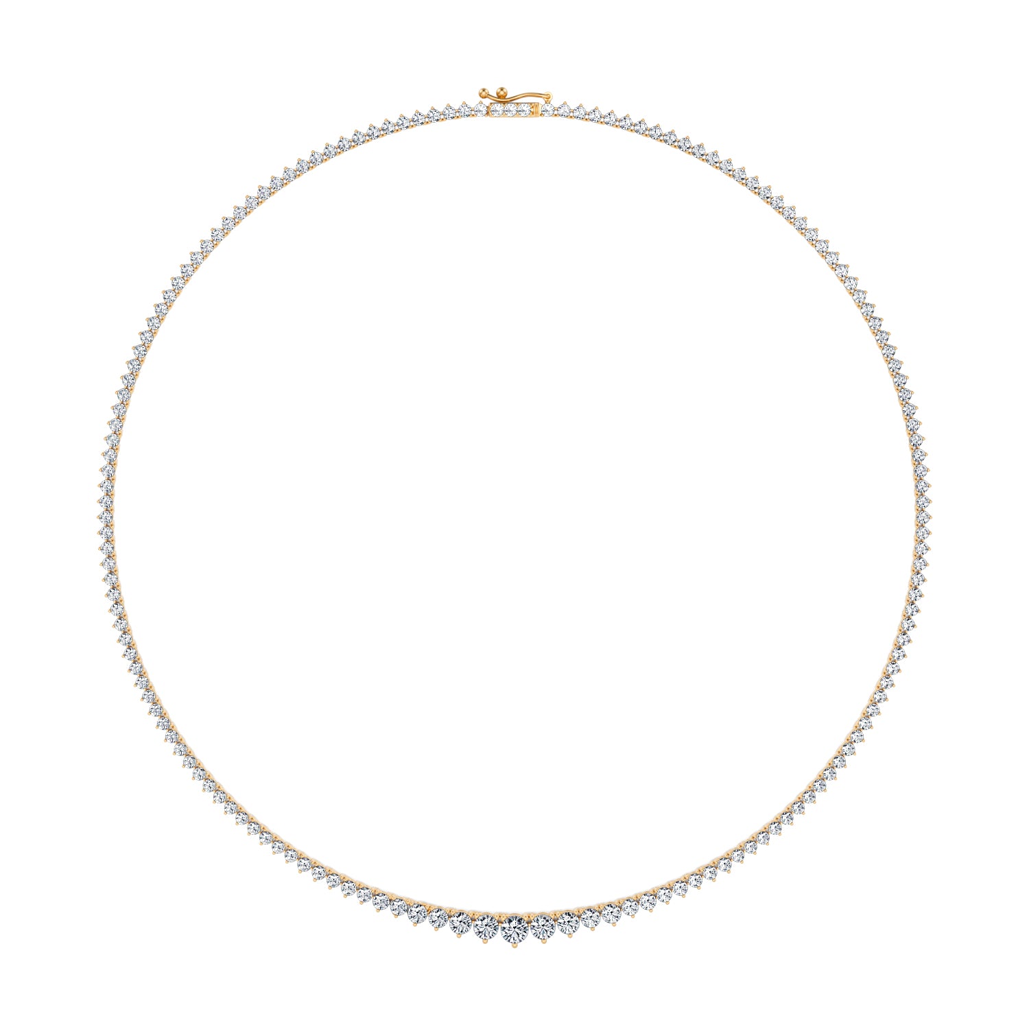 10 Carat Lab Grown Diamond Graduated Tennis Necklace - Michael Gabriels