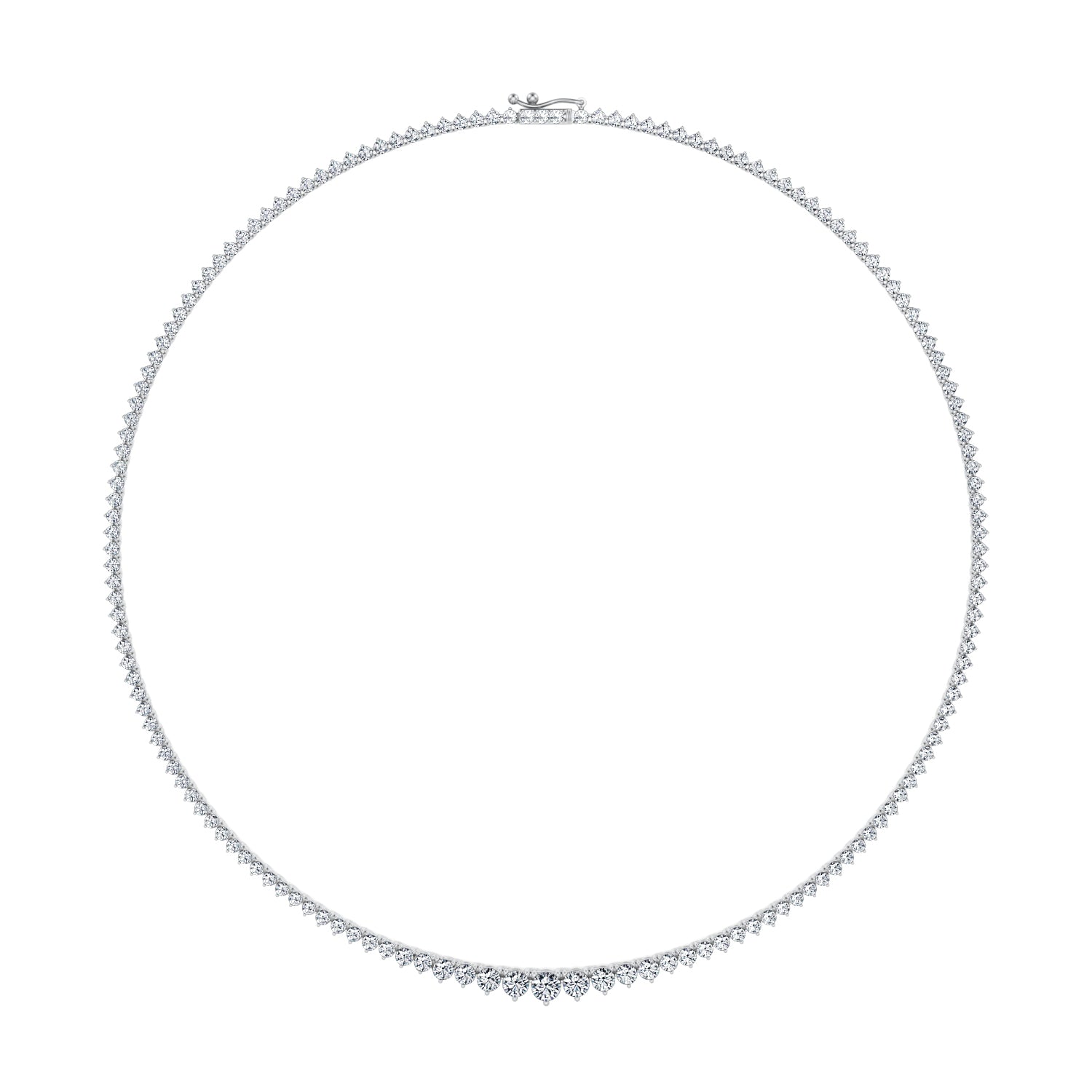 10 Carat Lab Grown Diamond Graduated Tennis Necklace - Michael Gabriels