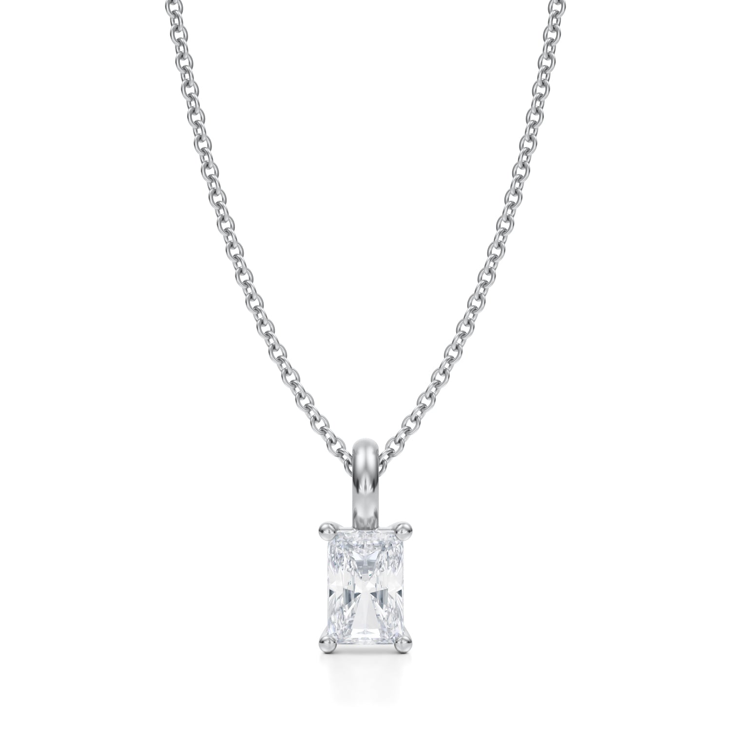 1/2 Carat Radiant Lab Grown Diamond Solitaire Pendant - Michael Gabriels