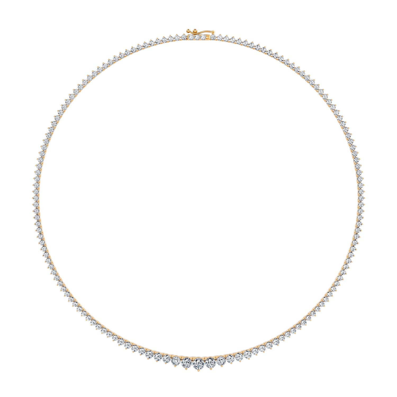 13 Carat Lab Grown Diamond Graduated Tennis Necklace - Michael Gabriels