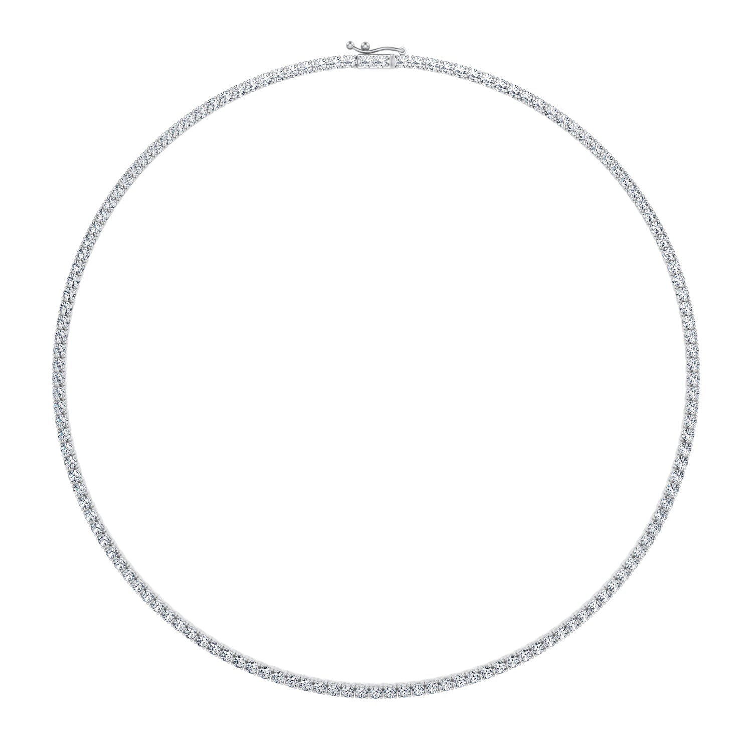 13 Carat Round Lab Grown Diamond Tennis Necklace - Michael Gabriels