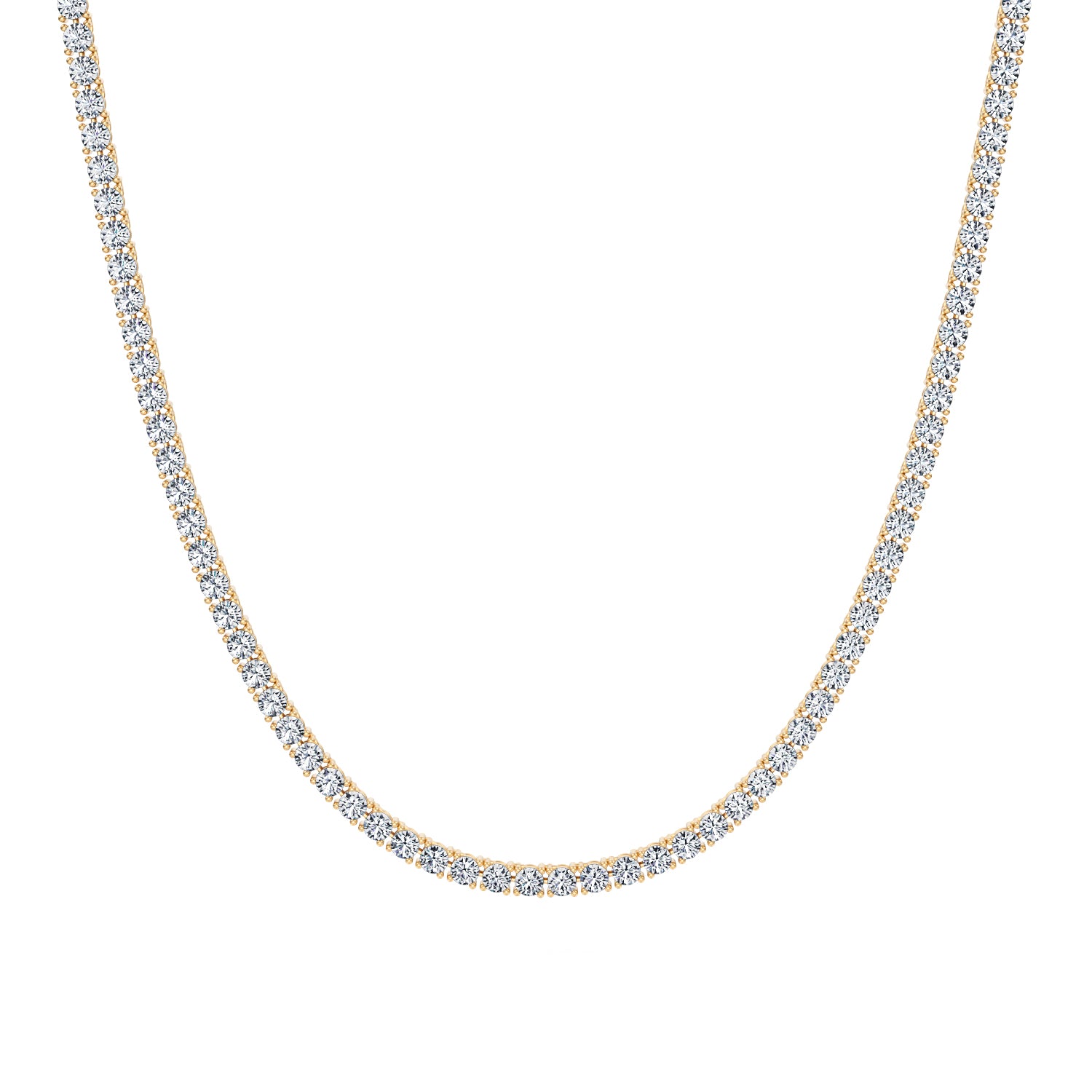 13 Carat Round Lab Grown Diamond Tennis Necklace - Michael Gabriels