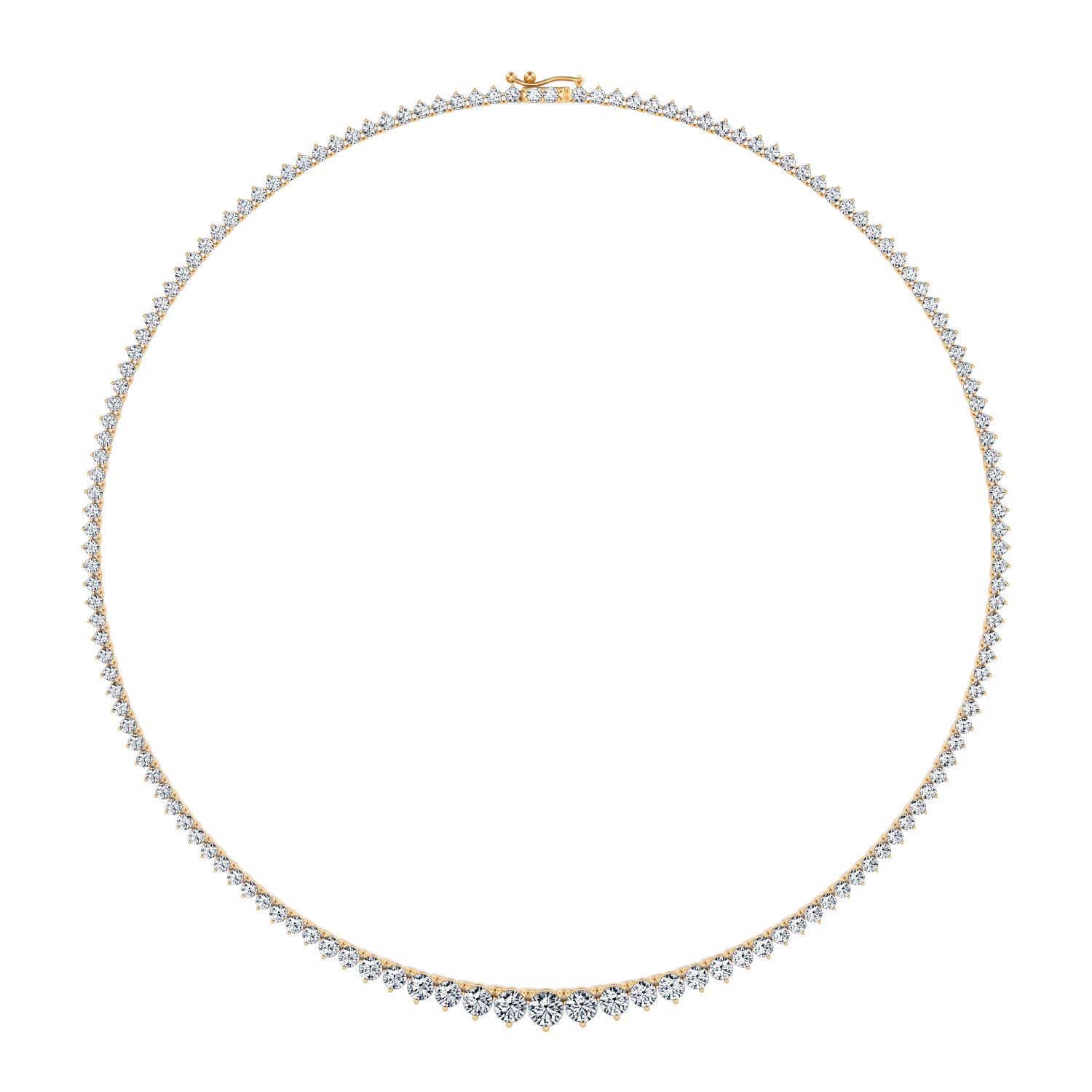 15 Carat Lab Grown Diamond Graduated Tennis Necklace - Michael Gabriels