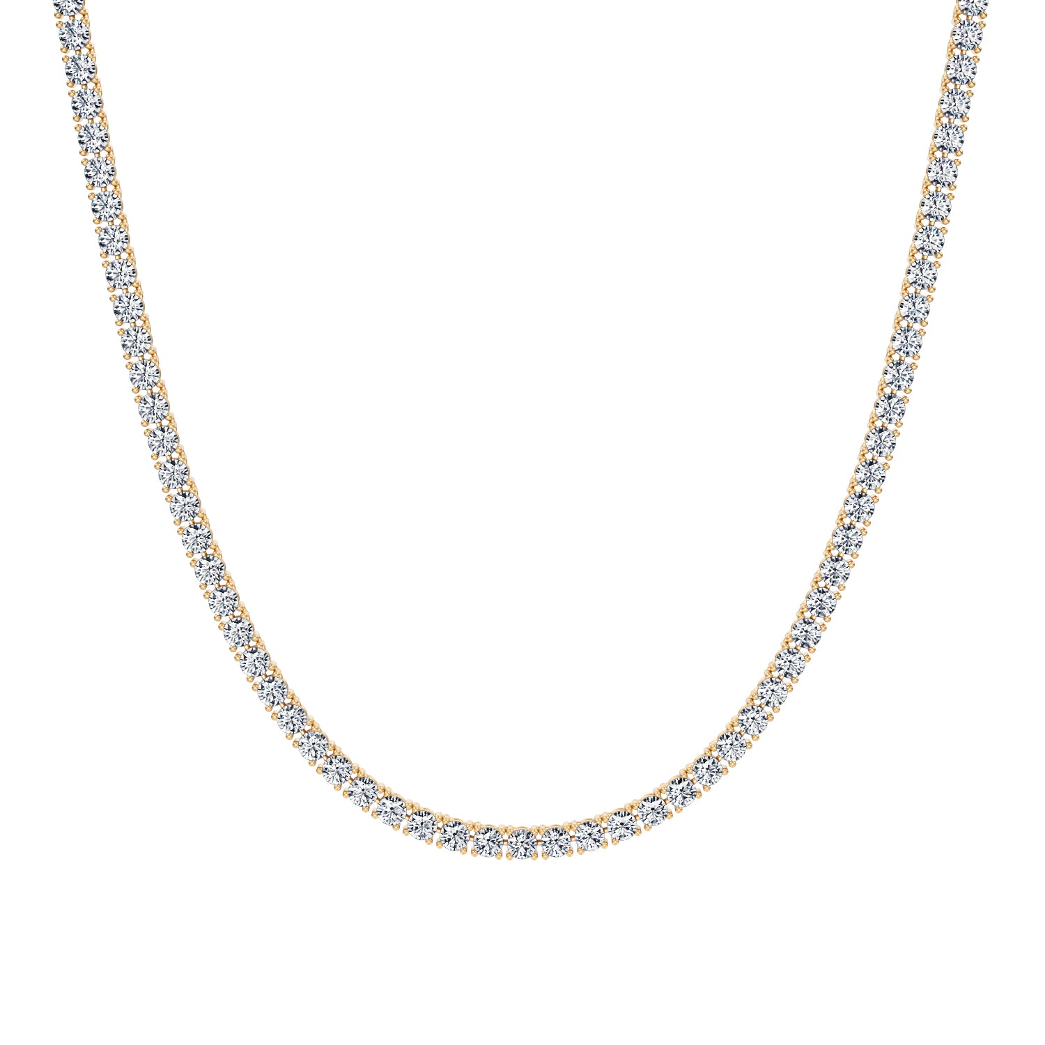 15 Carat Round Lab Grown Diamond Tennis Necklace - Michael Gabriels