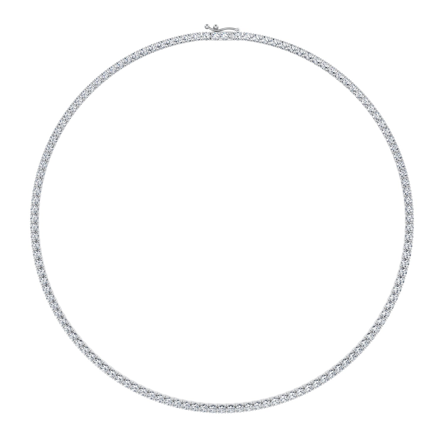 15 Carat Round Lab Grown Diamond Tennis Necklace - Michael Gabriels