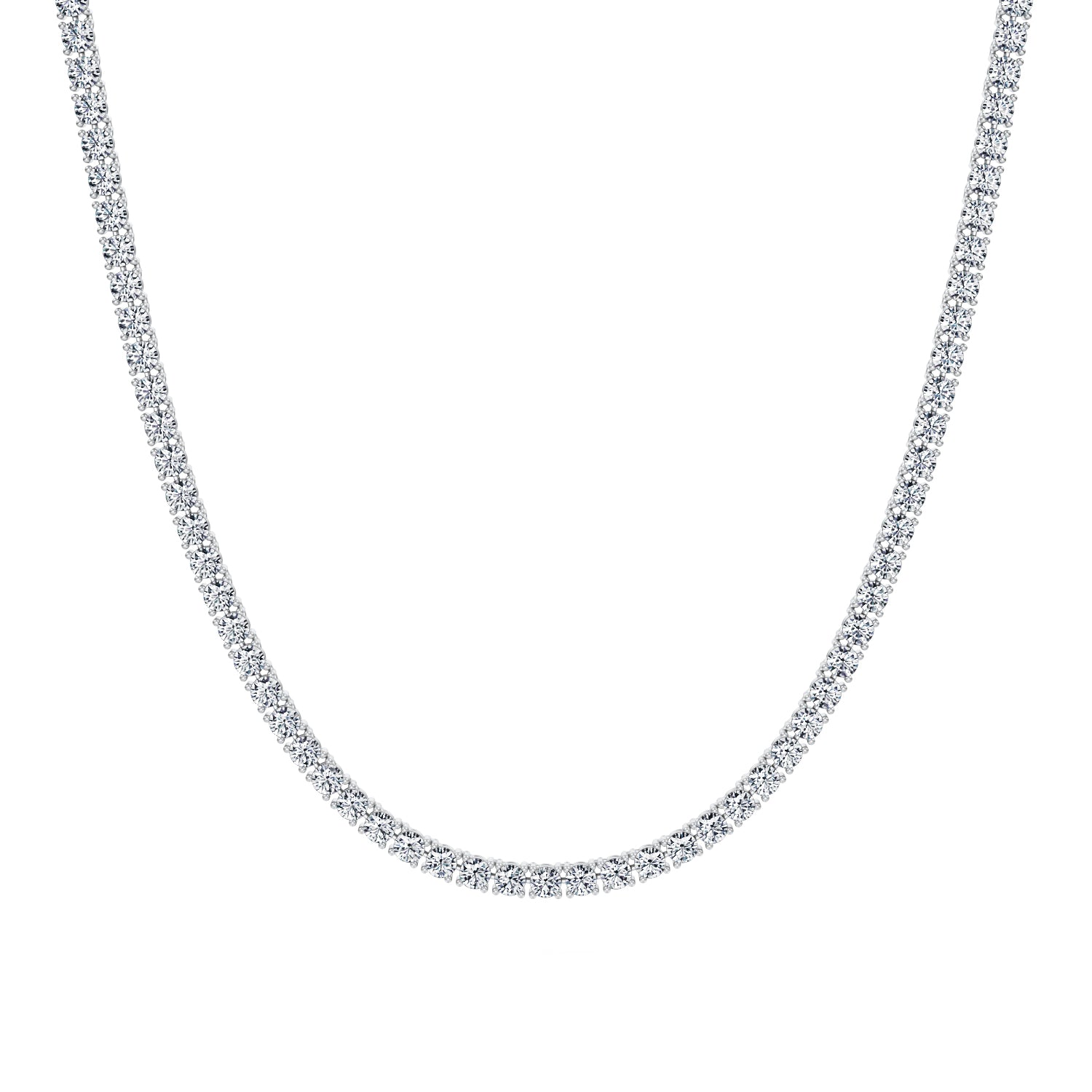 15 Carat Round Lab Grown Diamond Tennis Necklace - Michael Gabriels