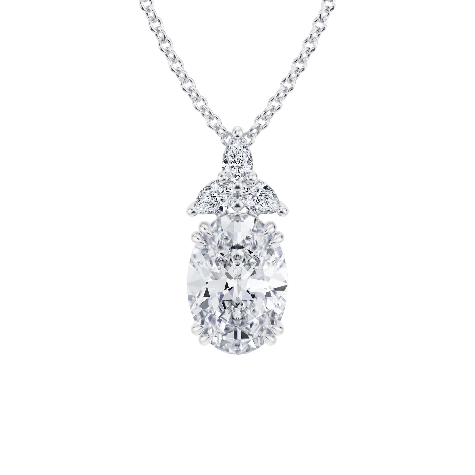 2.5 Carat Oval Fancy Shape Pendant - Michael Gabriels