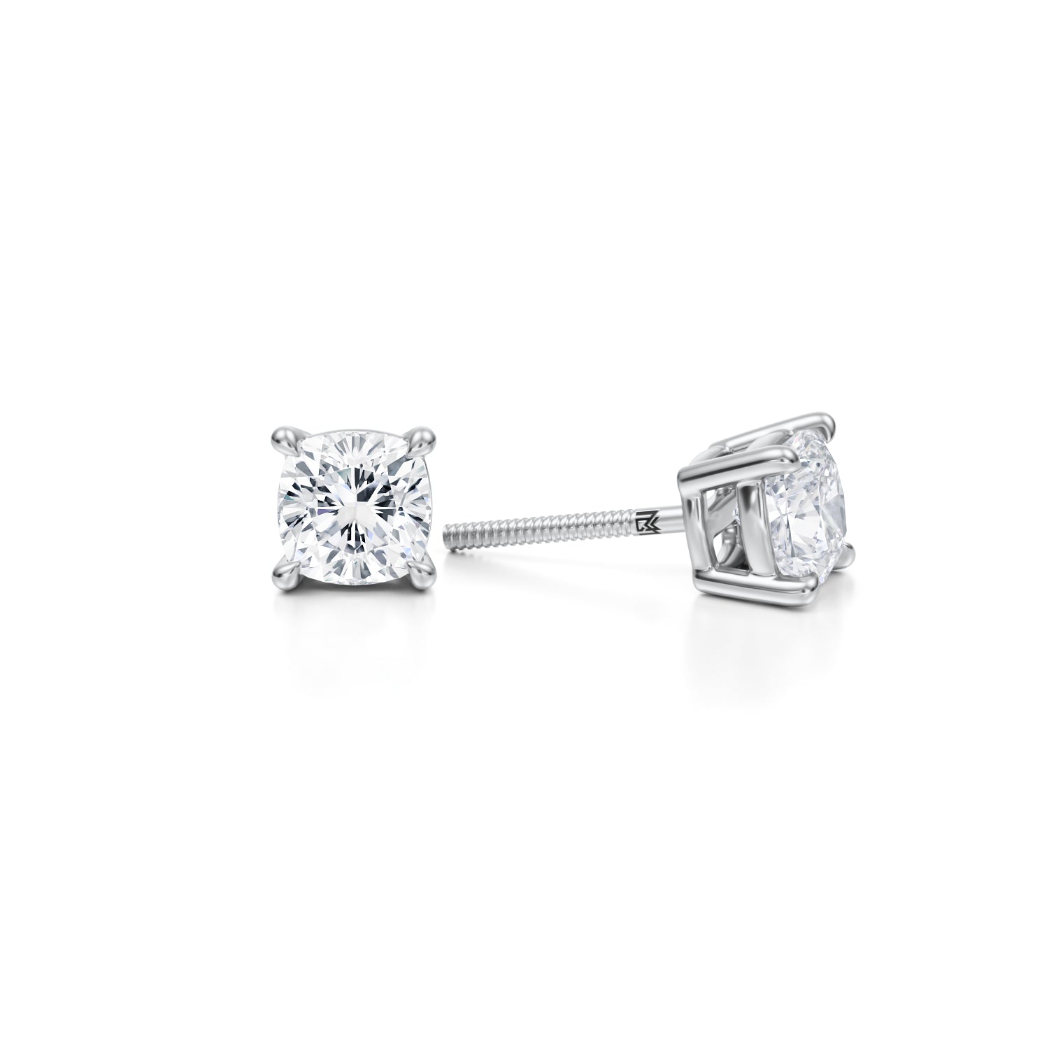 2 Carat Cushion Lab Grown Diamond Stud Earrings - Michael Gabriels