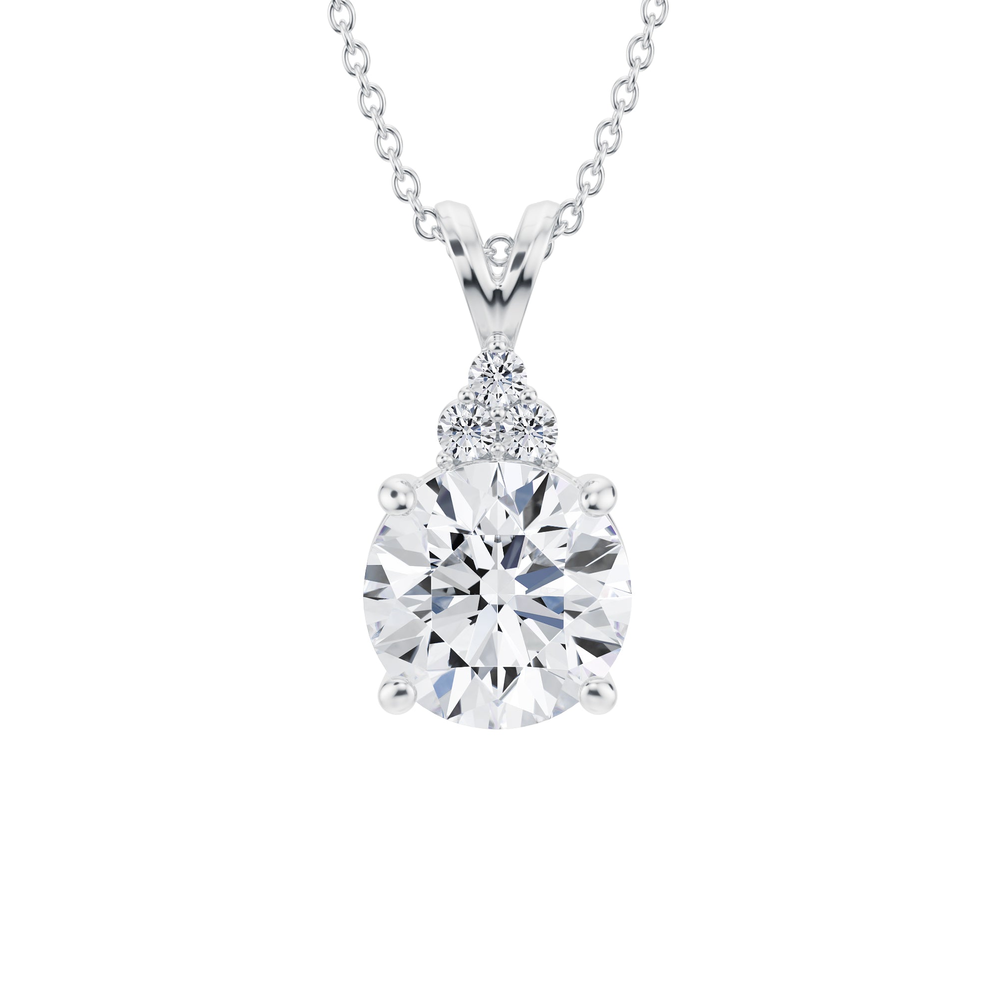 2 Carat Royal Round Cluster Pendant - Michael Gabriels