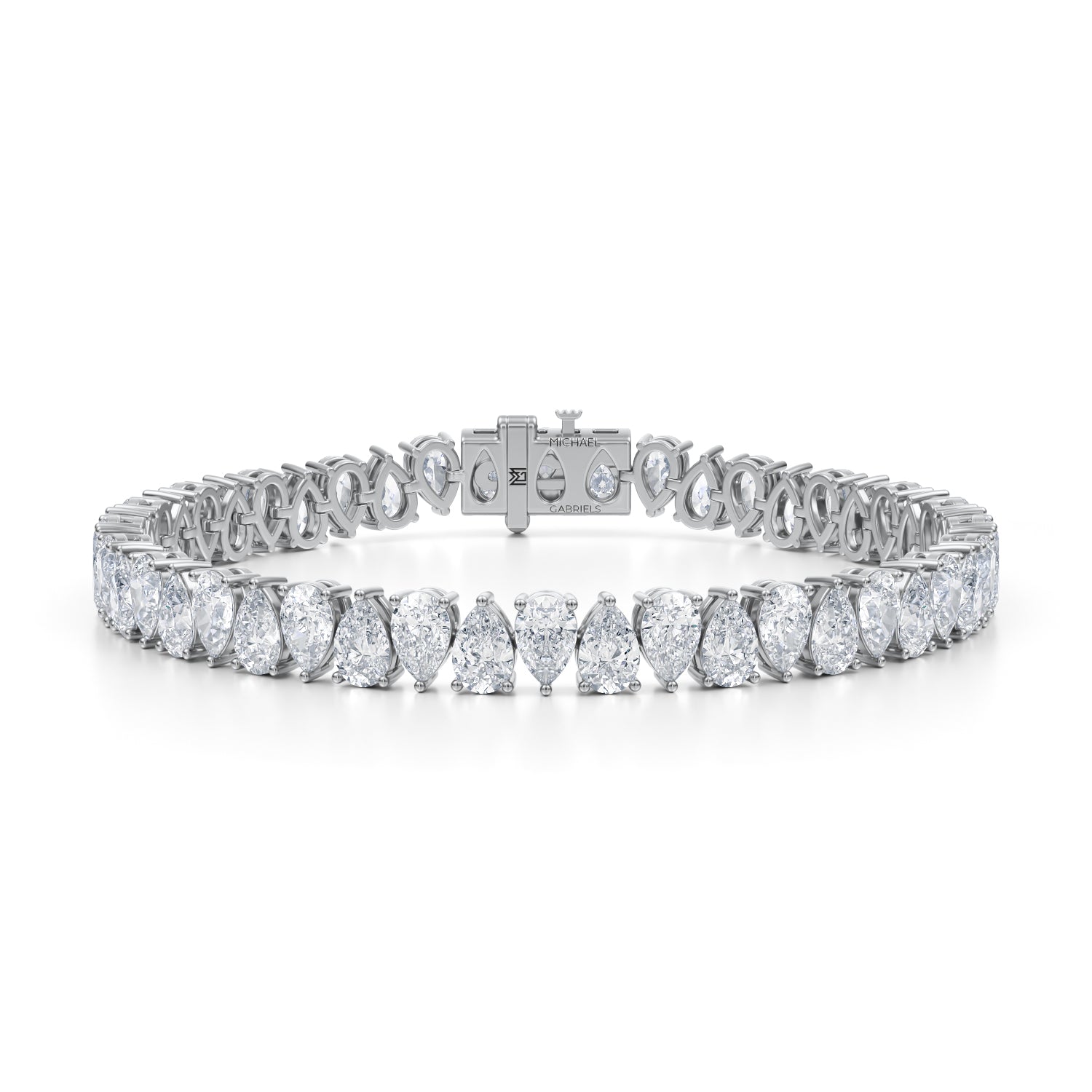 25 Carat Pear Tennis Bracelet - Michael Gabriels