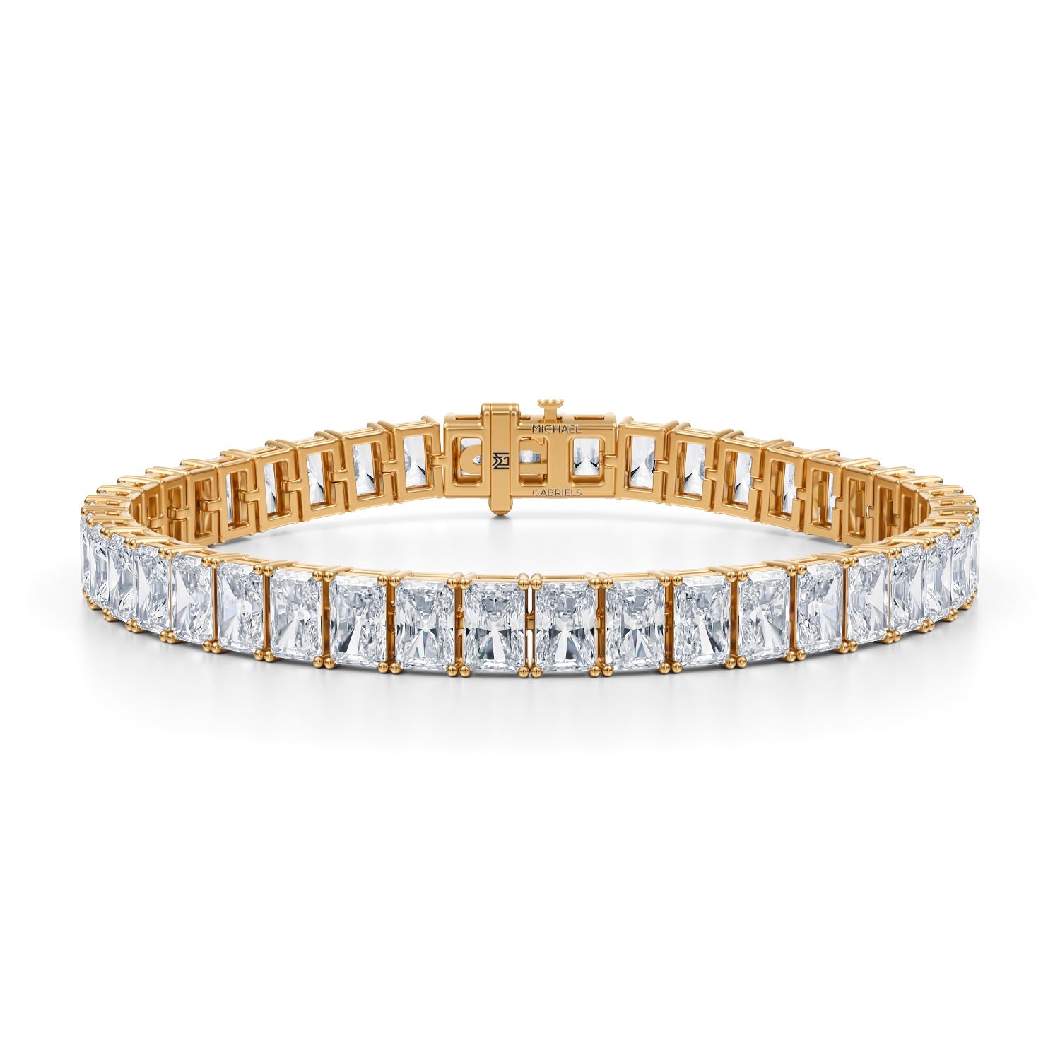 25 Carat Radiant Tennis Bracelet - Michael Gabriels