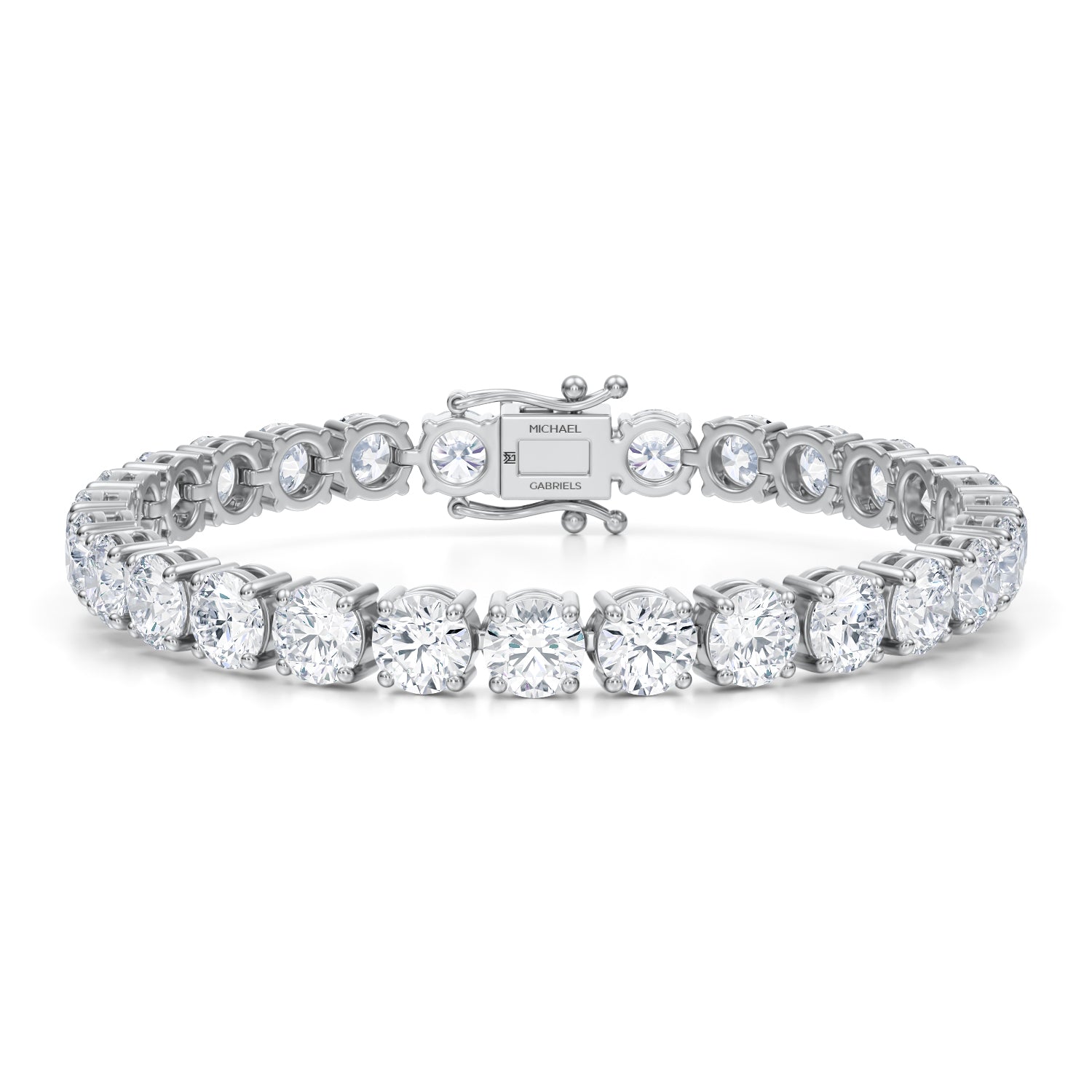 28 Carat Lab Grown Diamond Tennis Bracelet - Michael Gabriels