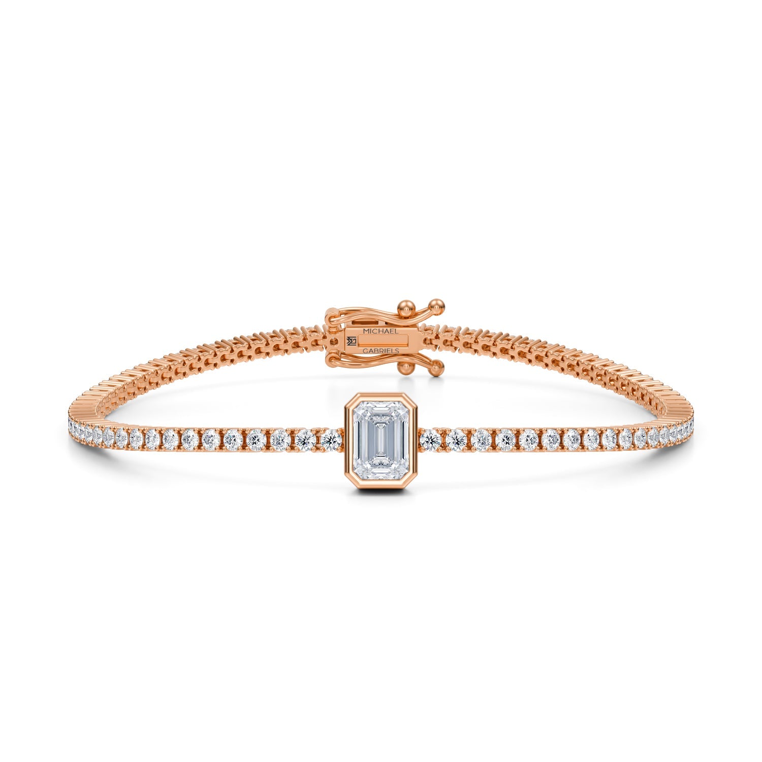 3.5 Carat Emerald Single Station Tennis Bracelet - Michael Gabriels