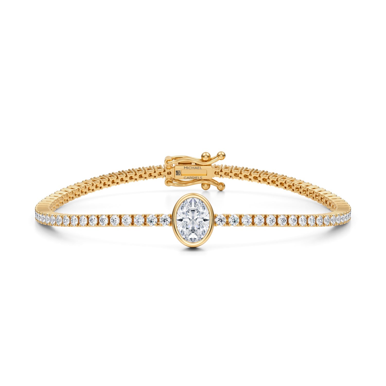 3.5 Carat Oval Single Station Tennis Bracelet - Michael Gabriels