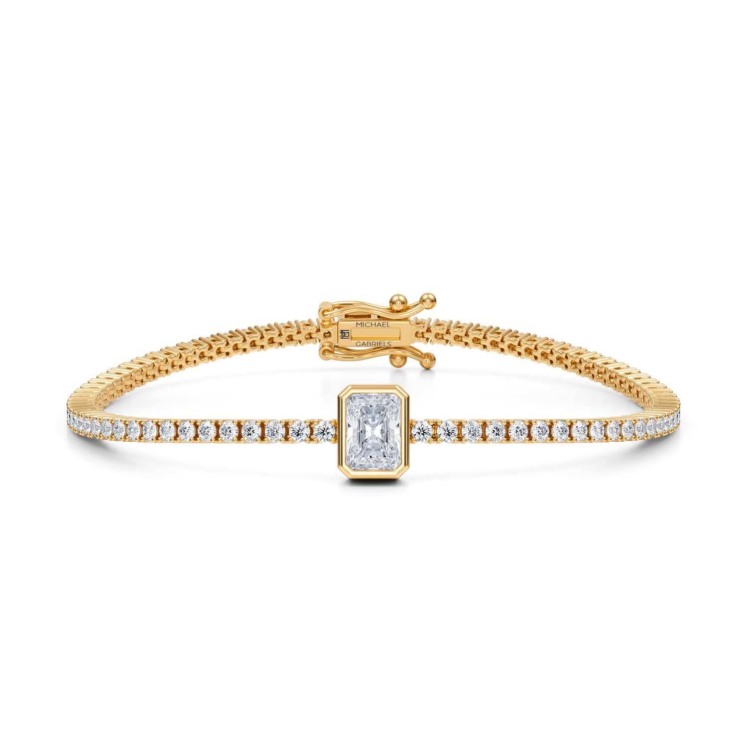 3.5 Carat Radiant Single Station Tennis Bracelet - Michael Gabriels