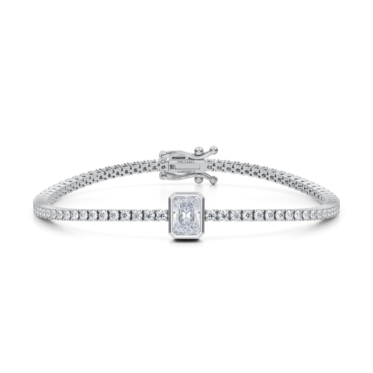 Carat Radiant Single Station Lab Grown Diamond Tennis Bracelet