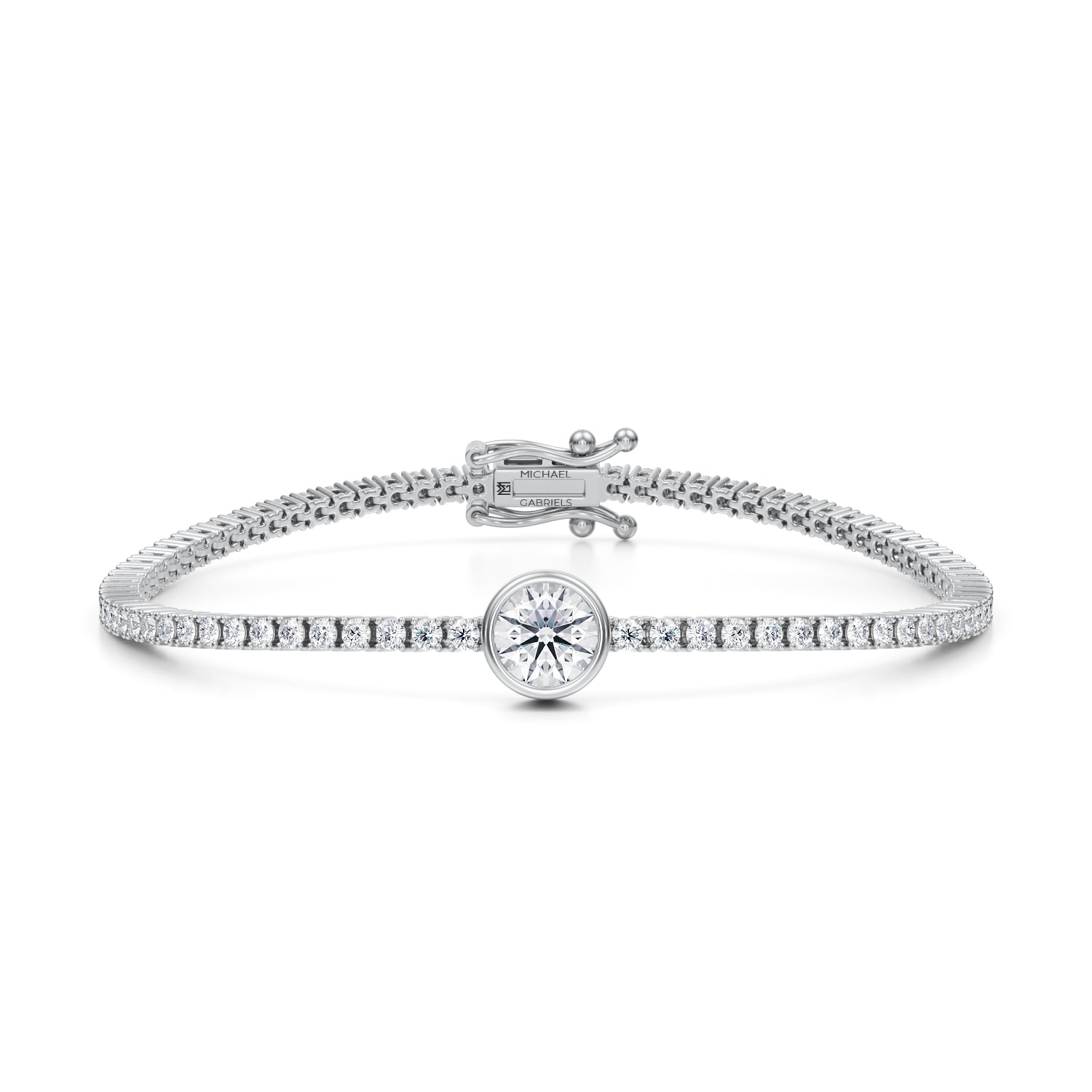 3.5 Carat Round Single Station Tennis Bracelet - Michael Gabriels