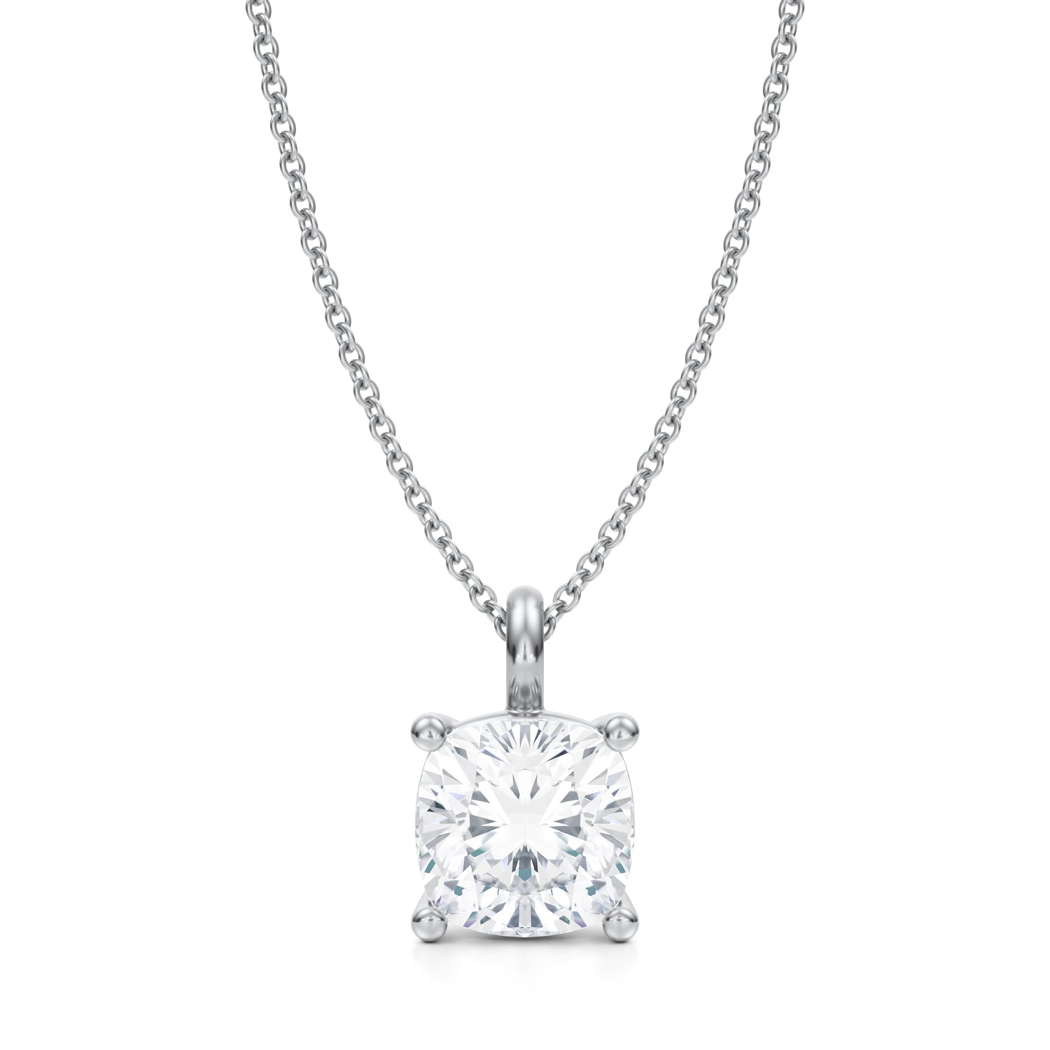 Carat Cushion Lab Grown Diamond Pendant Michael Gabriels