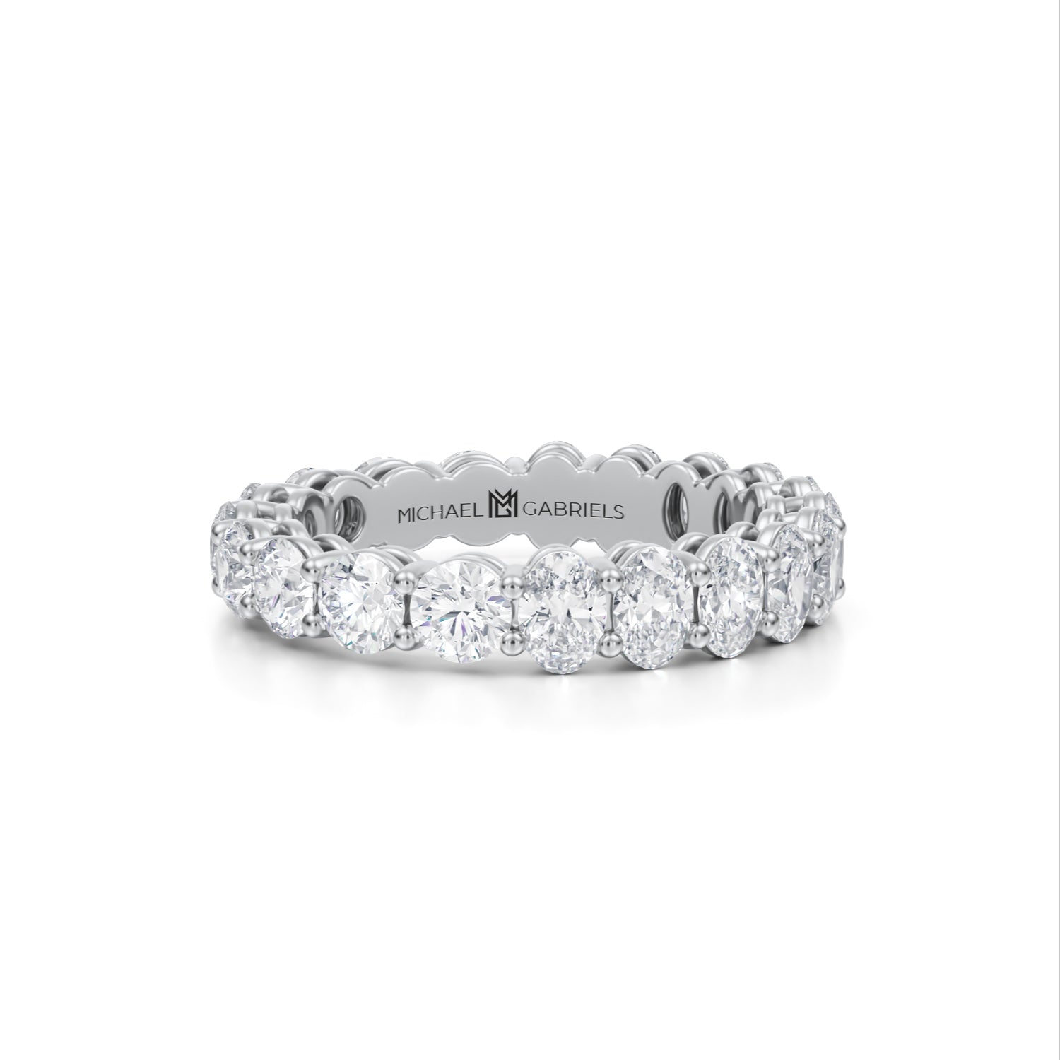 3 Carat Oval And Round Eternity Ring - Michael Gabriels