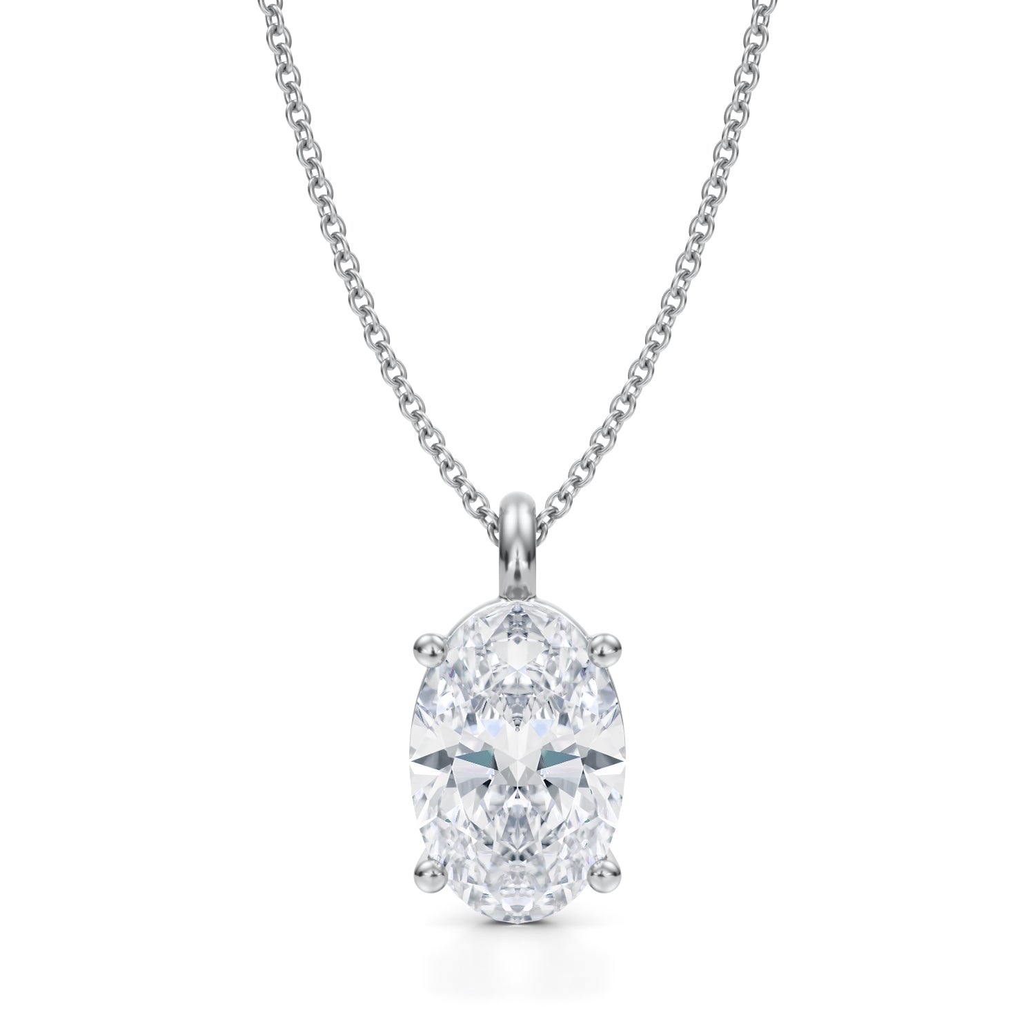 Carat Oval Lab Grown Diamond Pendant Michael Gabriels