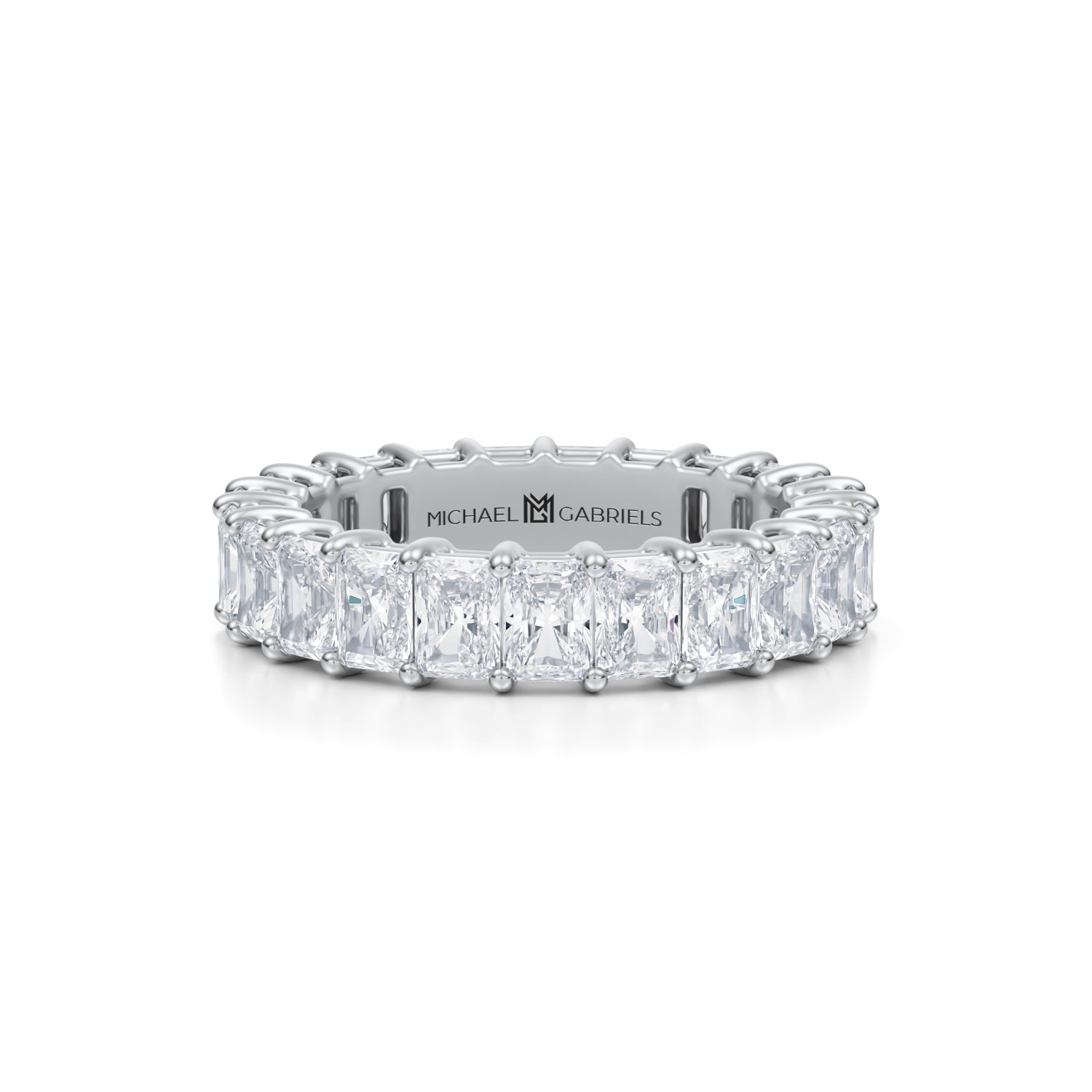 3 Carat Radiant Lab Grown Diamond Basket Eternity Band - Michael Gabriels