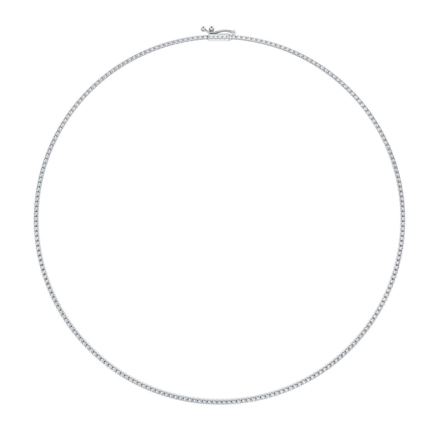 3 Carat Round Lab Grown Diamond Tennis Necklace - Michael Gabriels
