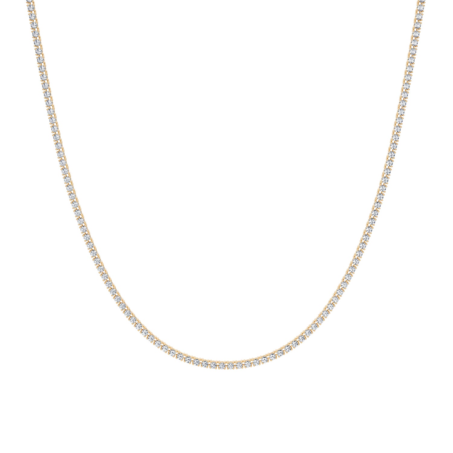 3 Carat Round Lab Grown Diamond Tennis Necklace - Michael Gabriels