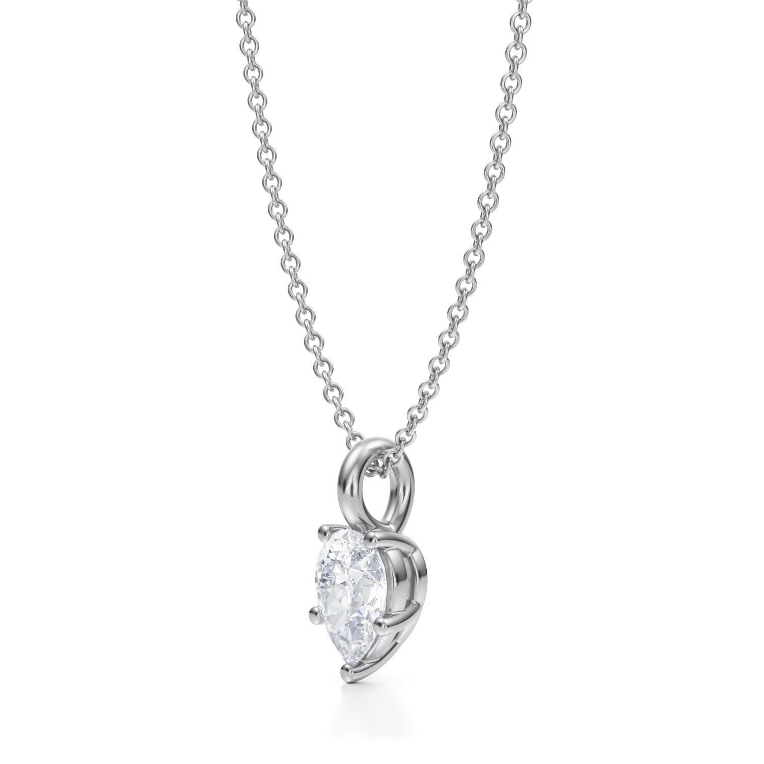 3/4 Carat Pear Lab Grown Diamond Solitaire Pendant - Michael Gabriels