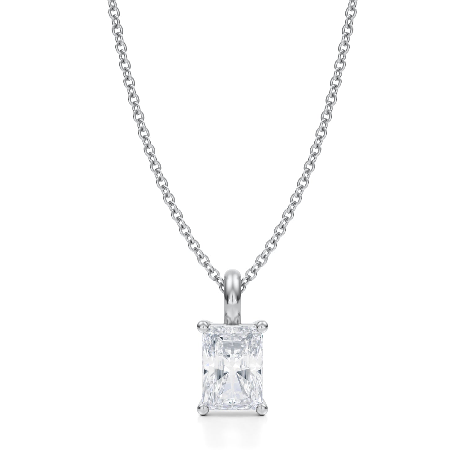 3/4 Carat Radiant Lab Grown Diamond Solitaire Pendant - Michael Gabriels