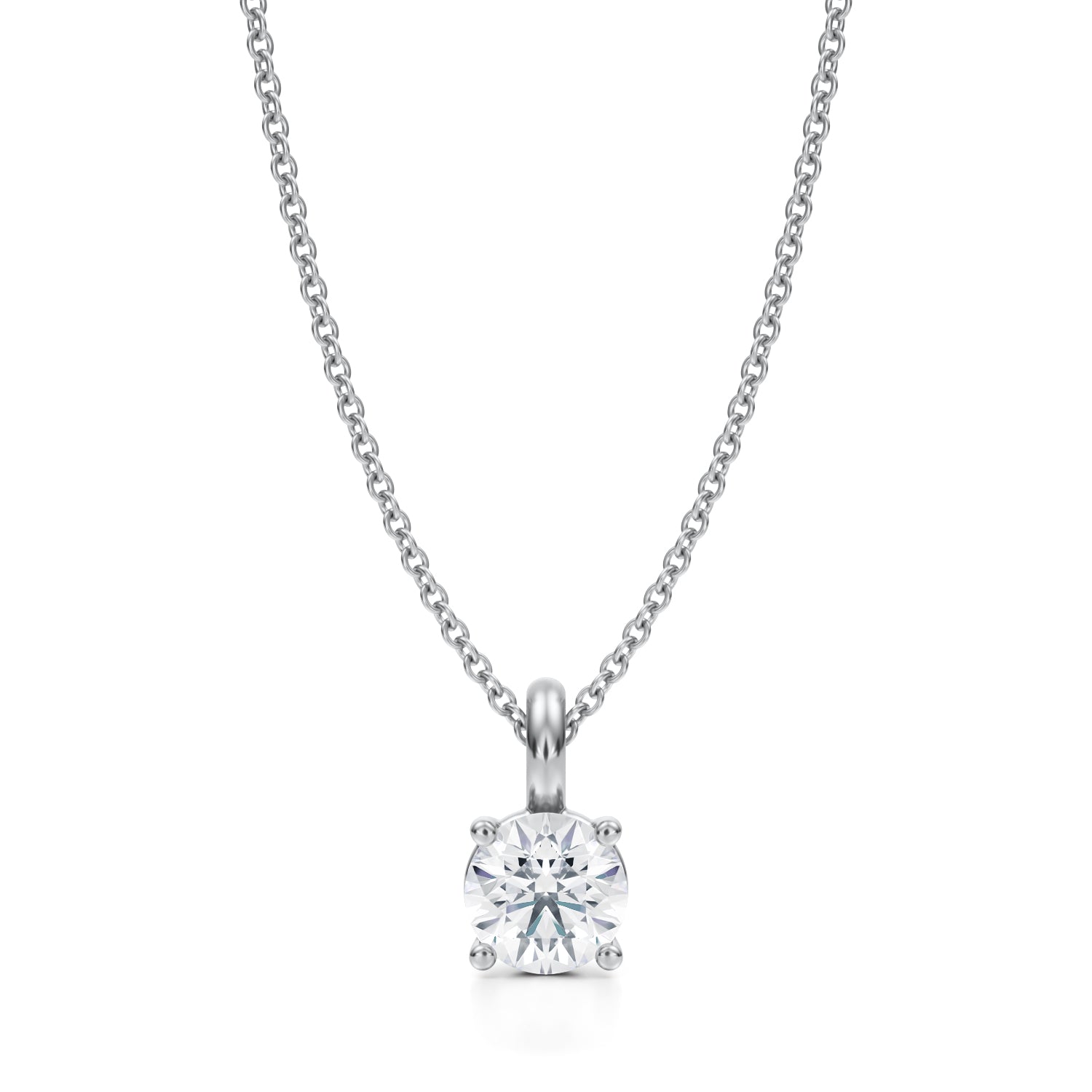 3/4 Carat Round Lab Grown Diamond Solitaire Pendant - Michael Gabriels