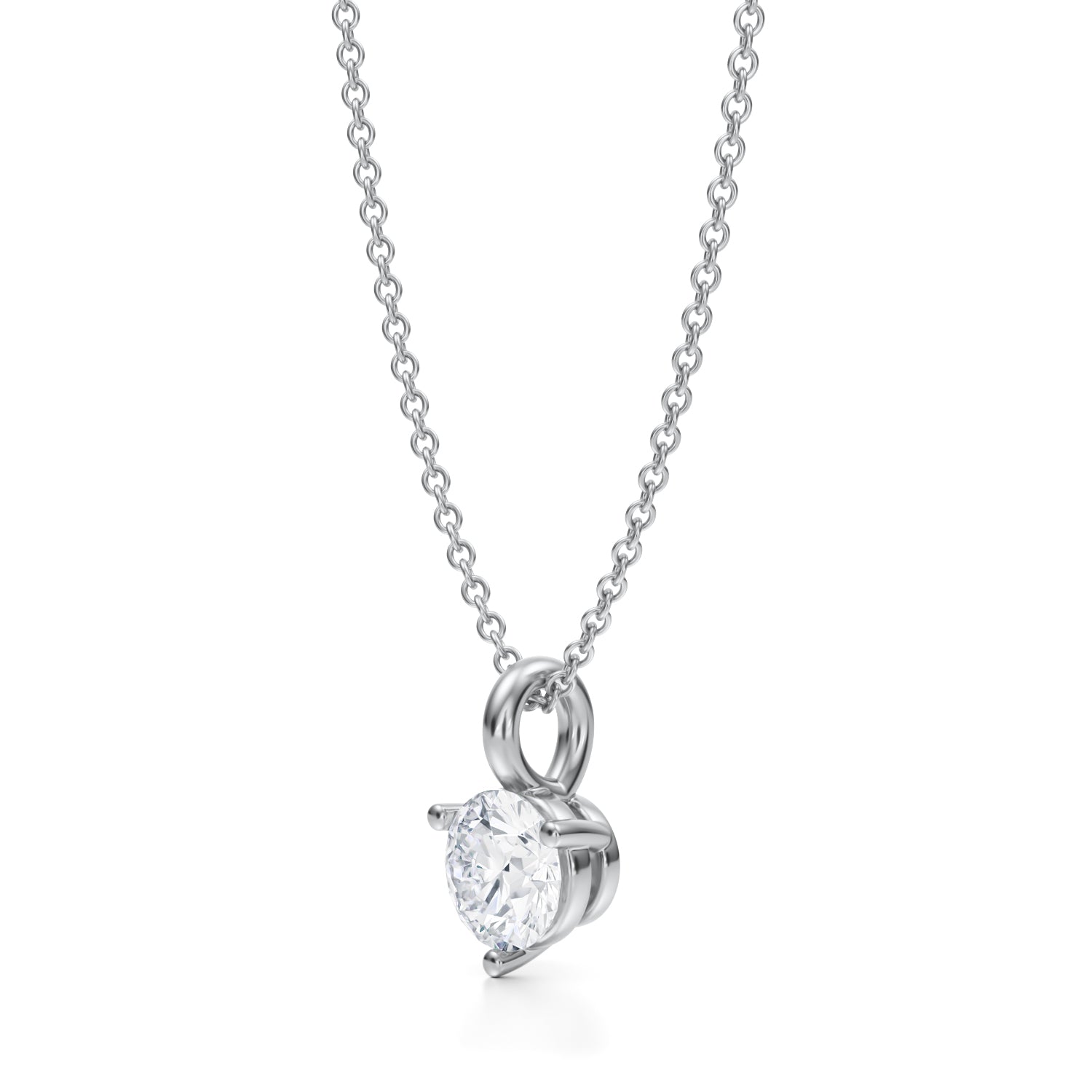 3/4 Carat Round Lab Grown Diamond Solitaire Pendant - Michael Gabriels