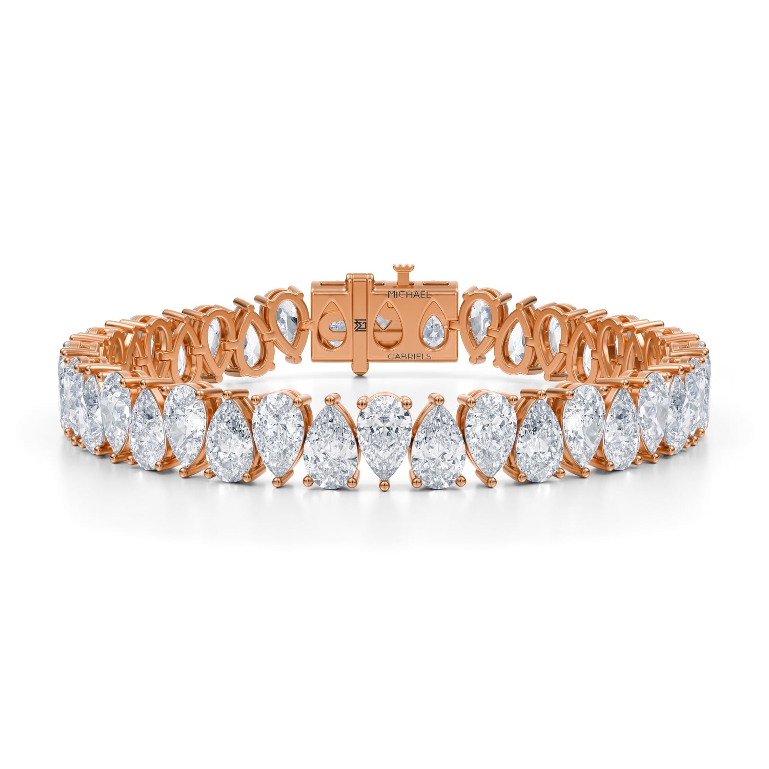 35 Carat Pear Tennis Bracelet - Michael Gabriels