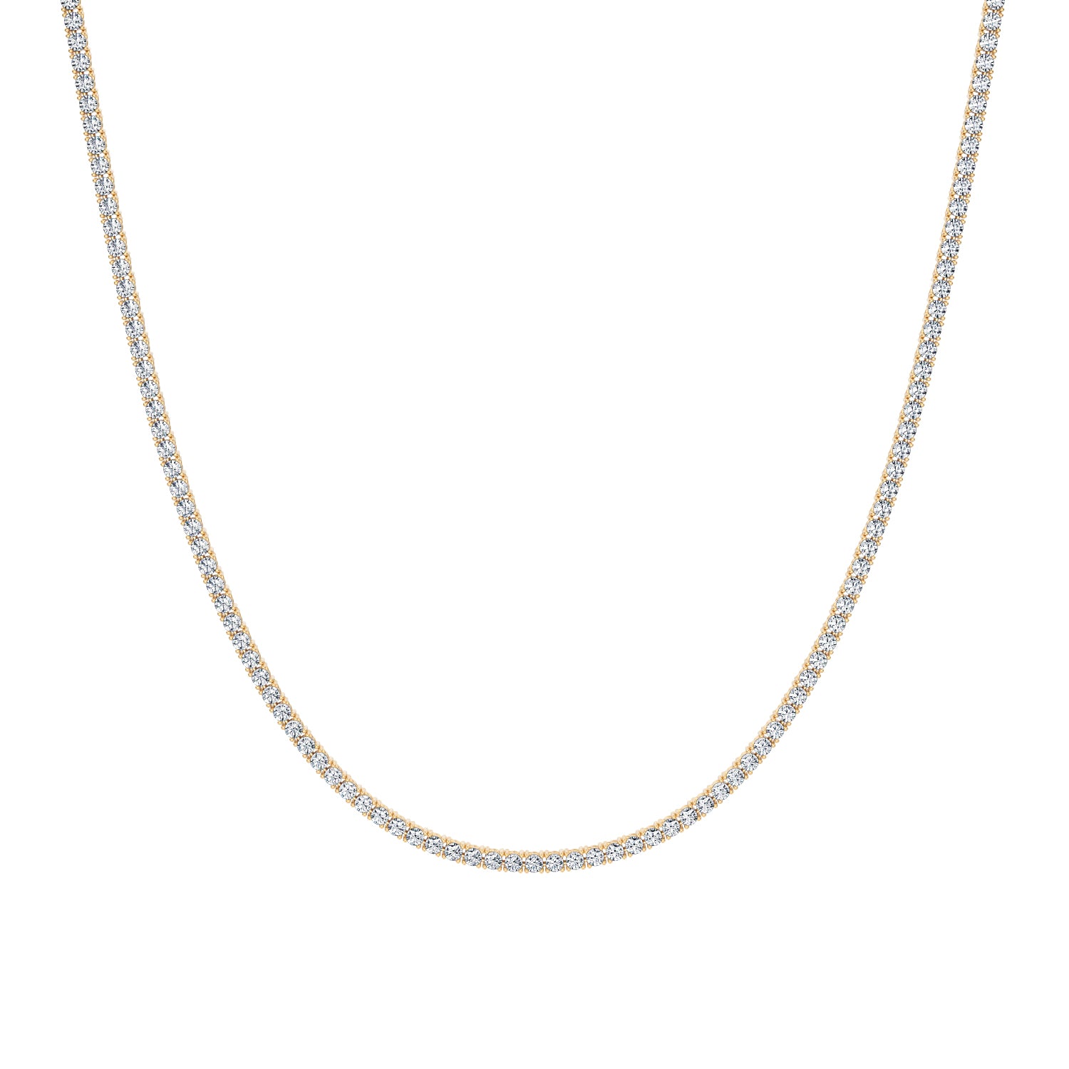 4 Carat Round Lab Grown Diamond Tennis Necklace - Michael Gabriels