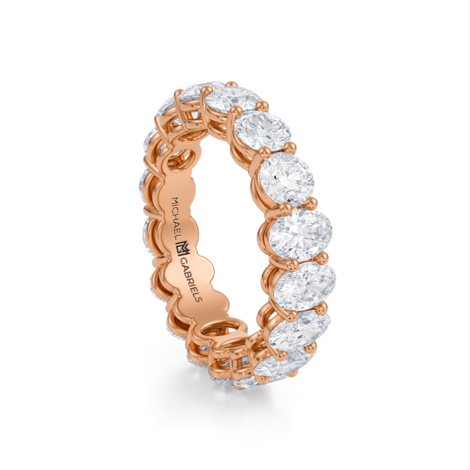 5 Carat Oval And Round Eternity Ring - Michael Gabriels
