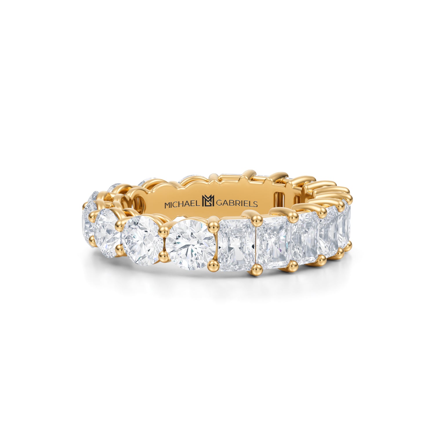 5 Carat Radiant And Round Eternity Ring - Michael Gabriels