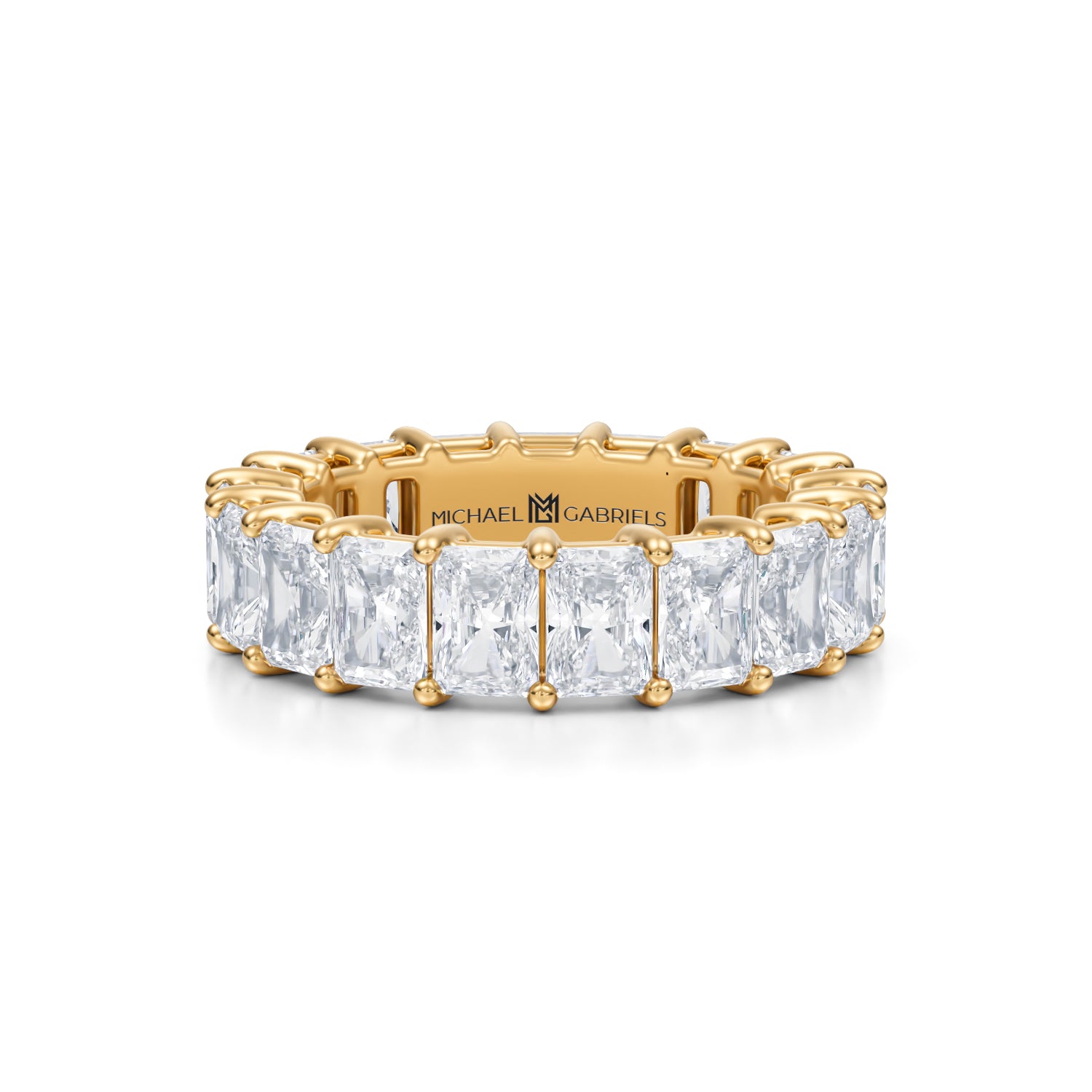 5 Carat Radiant Lab Grown Diamond Basket Eternity Band - Michael Gabriels