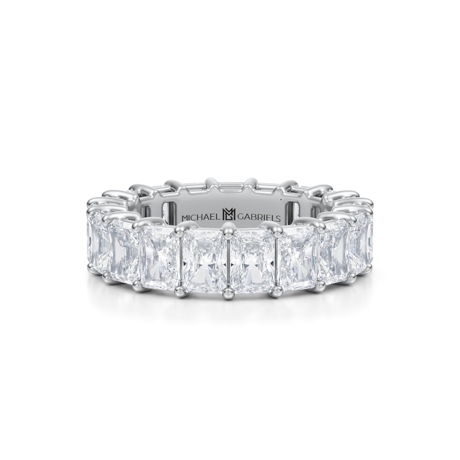 5 Carat Radiant Lab Grown Diamond Basket Eternity Band - Michael Gabriels