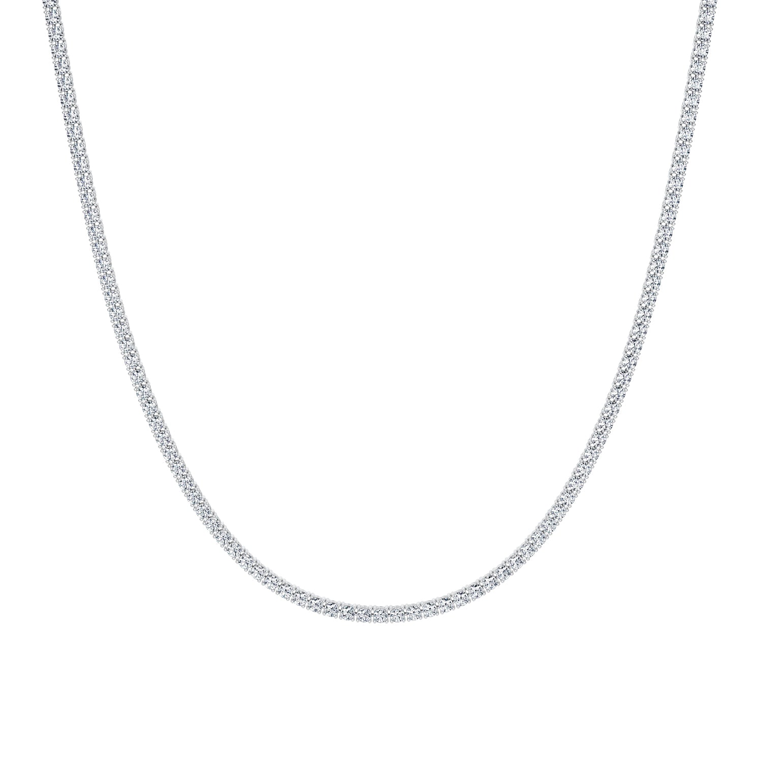 5 Carat Round Lab Grown Diamond Tennis Necklace - Michael Gabriels