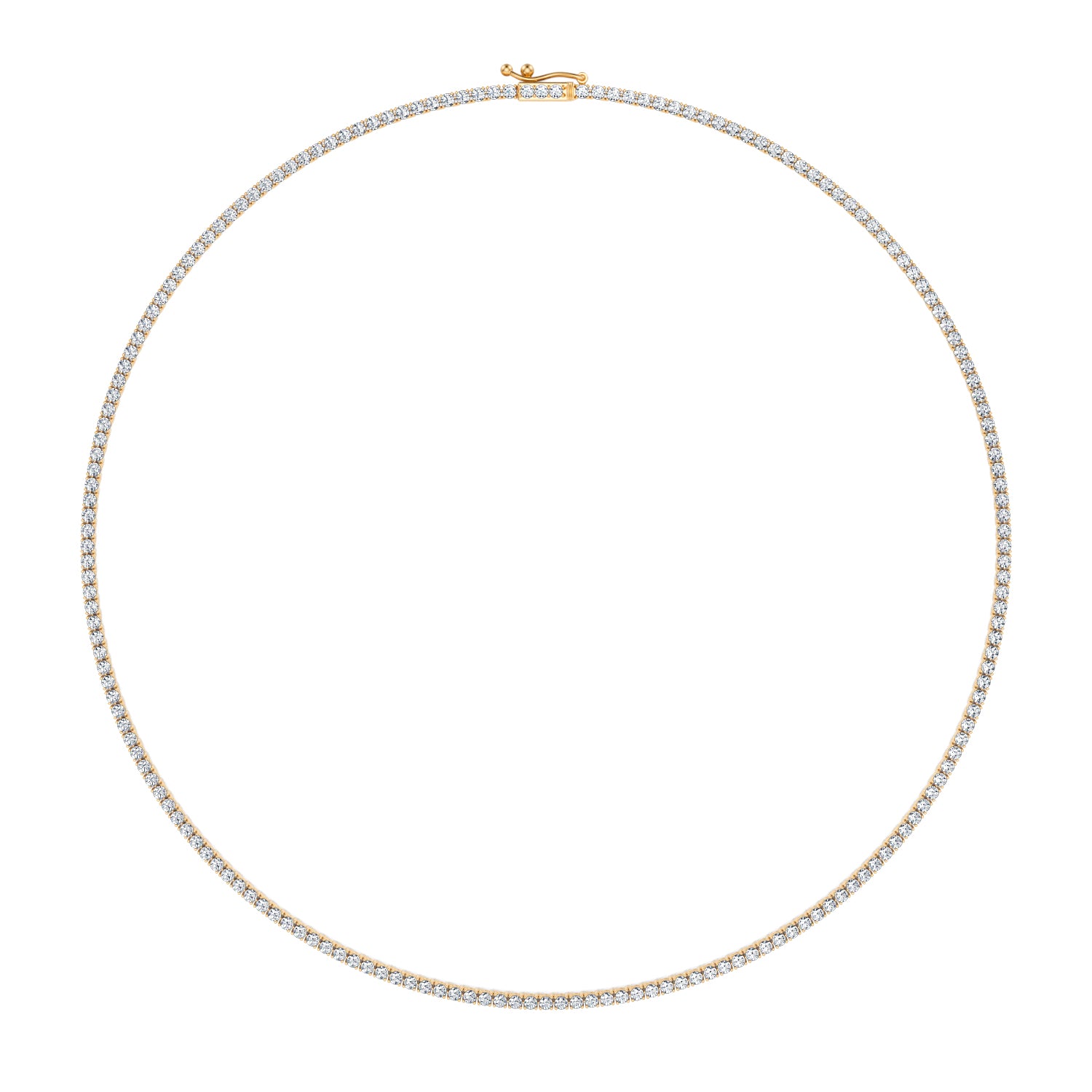 5 Carat Round Lab Grown Diamond Tennis Necklace - Michael Gabriels
