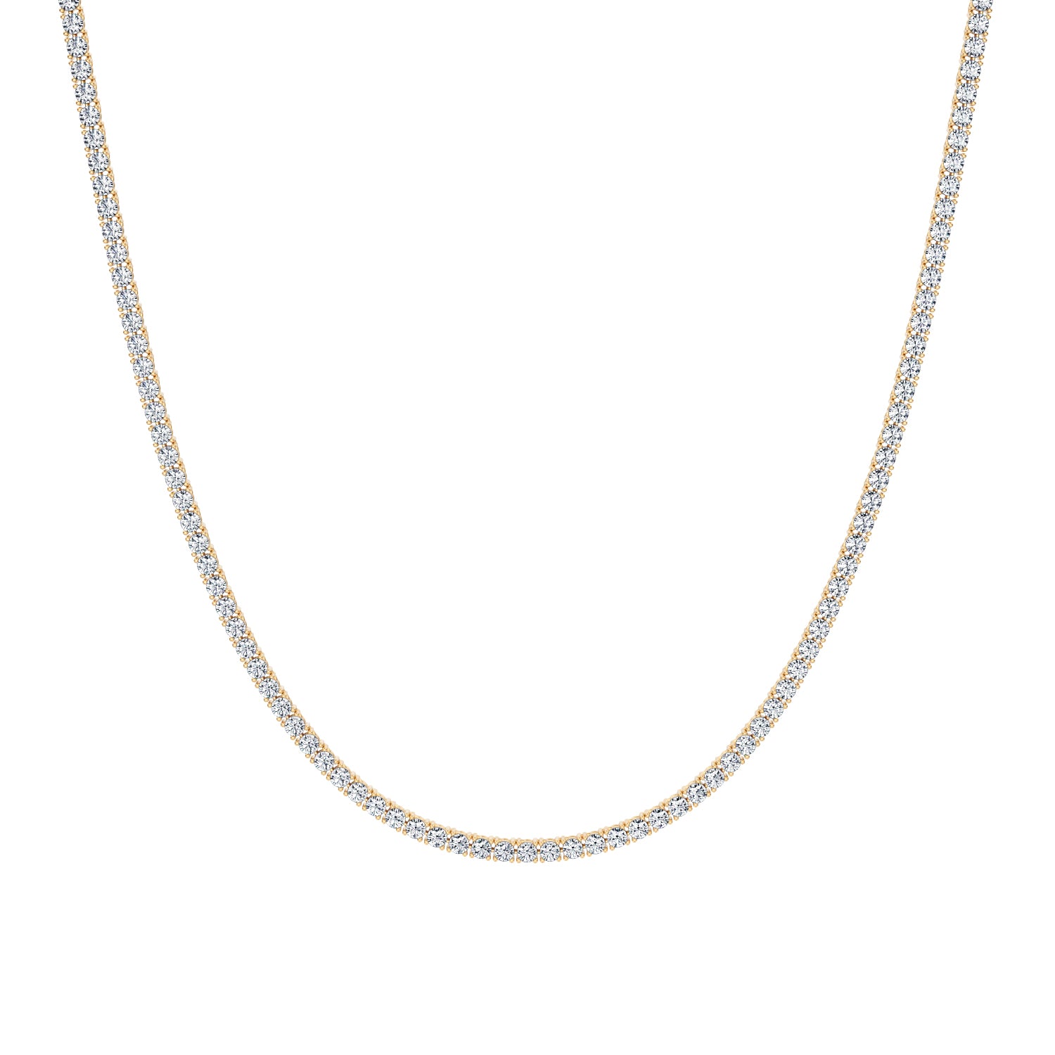 5 Carat Round Lab Grown Diamond Tennis Necklace - Michael Gabriels