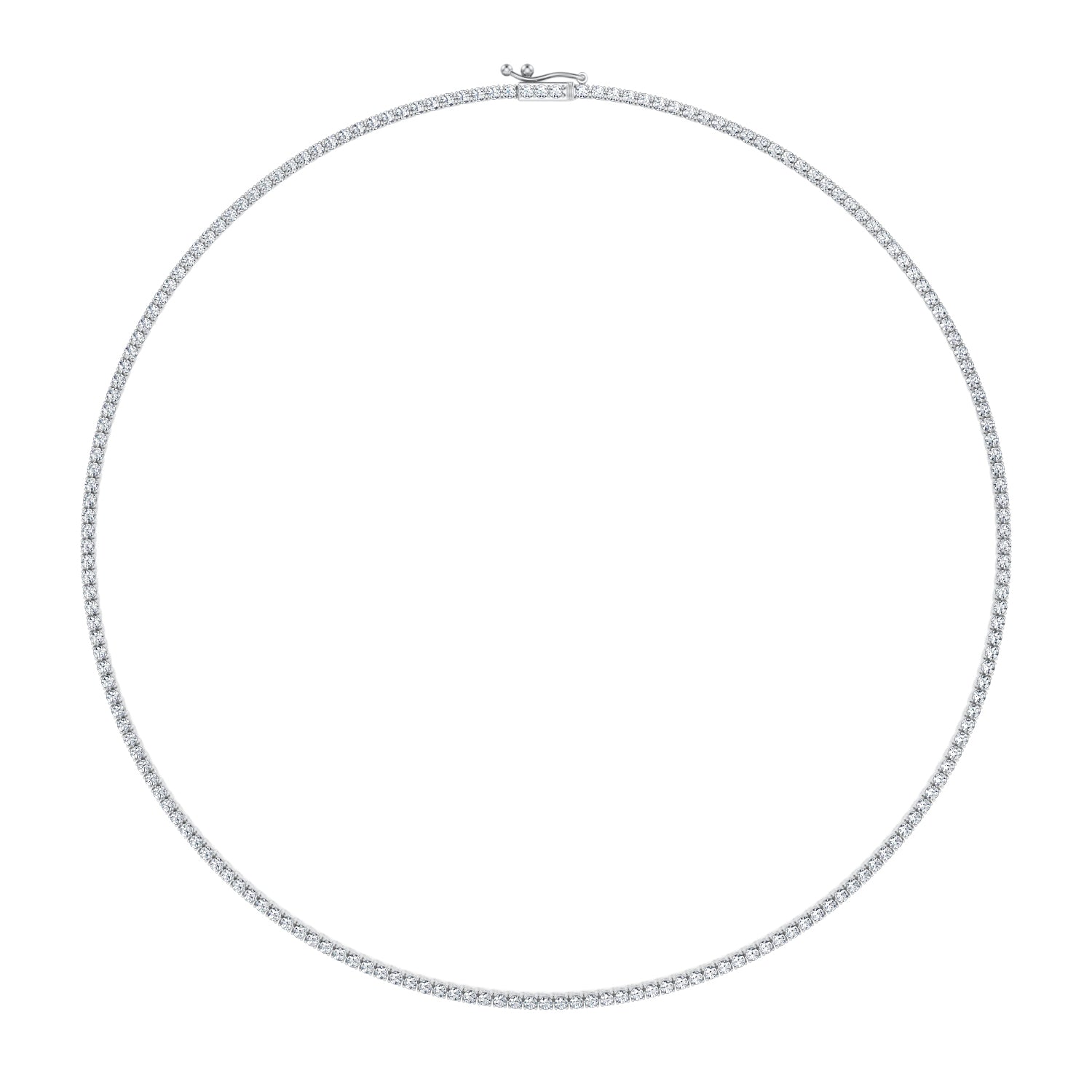 5 Carat Round Lab Grown Diamond Tennis Necklace - Michael Gabriels